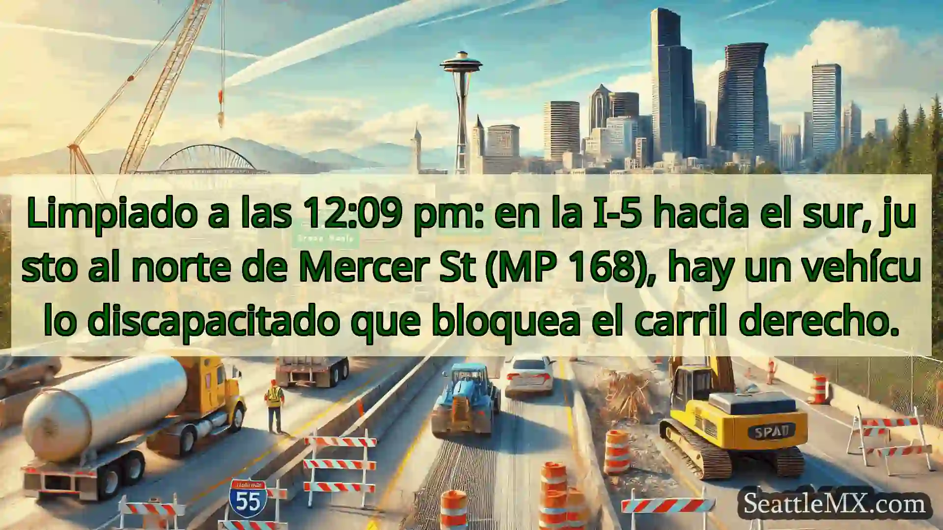 Noticias de transporte de Seattle Limpiado a las 12:09 pm: en la I-5