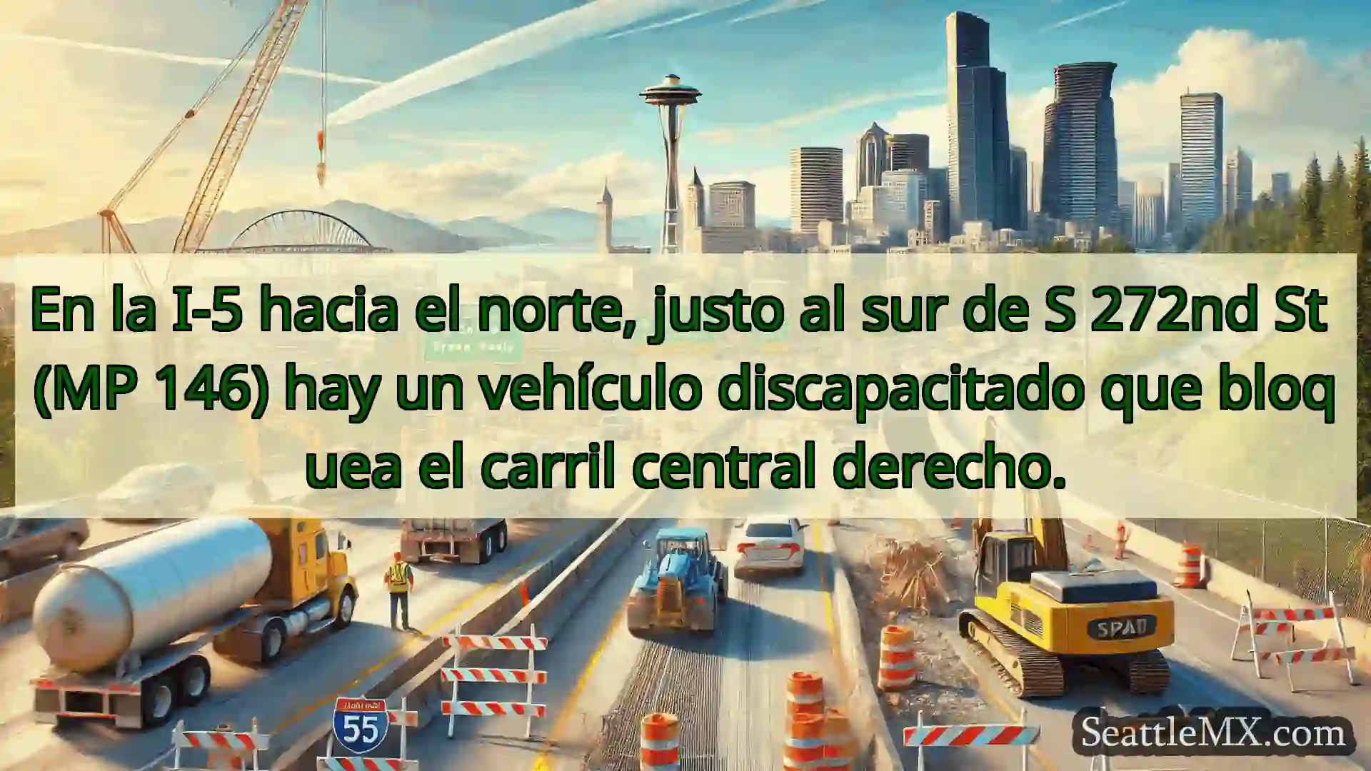 Noticias de transporte de Seattle En la I-5 hacia el norte, justo al