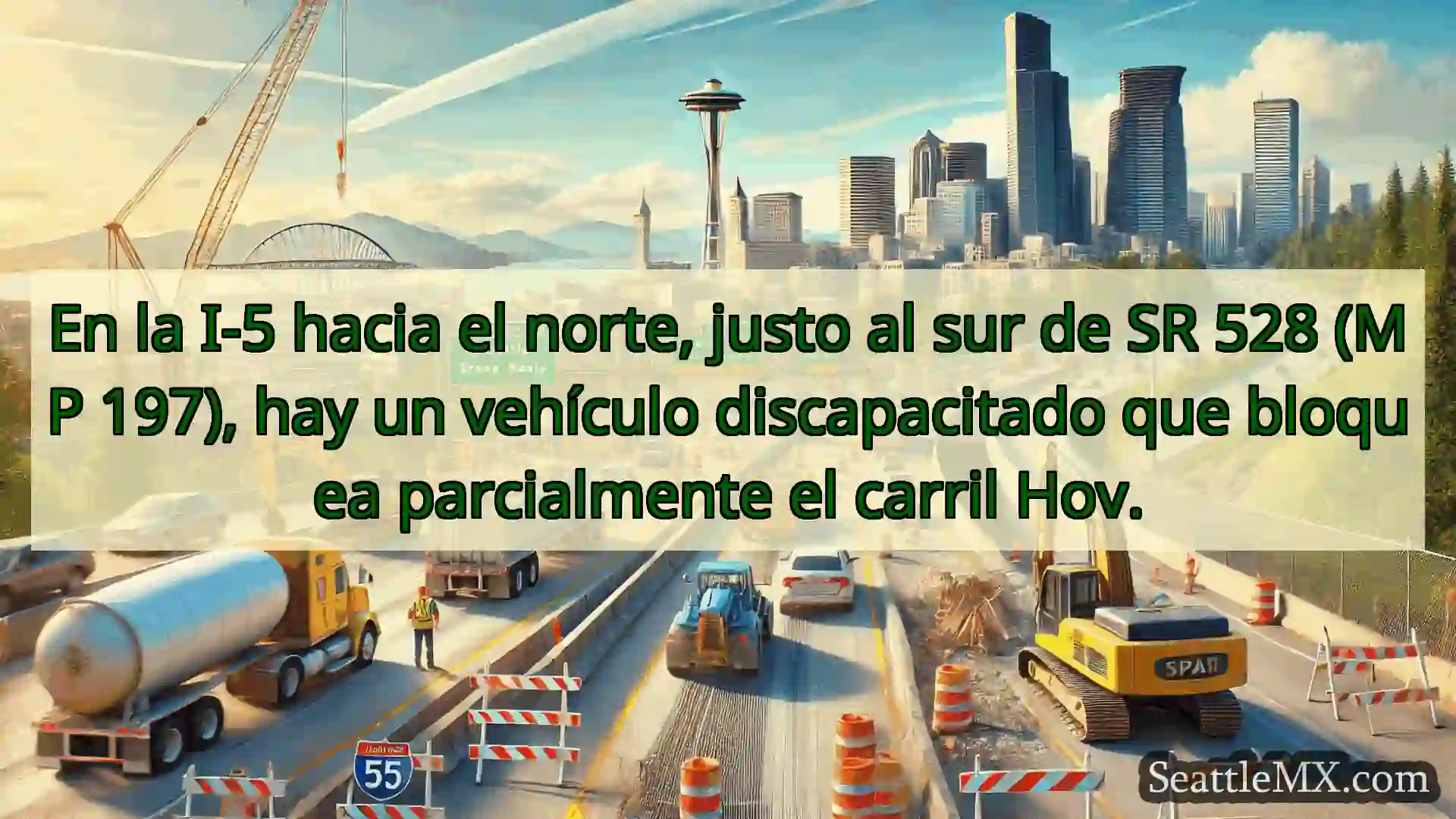 Noticias de transporte de Seattle En la I-5 hacia el norte, justo al