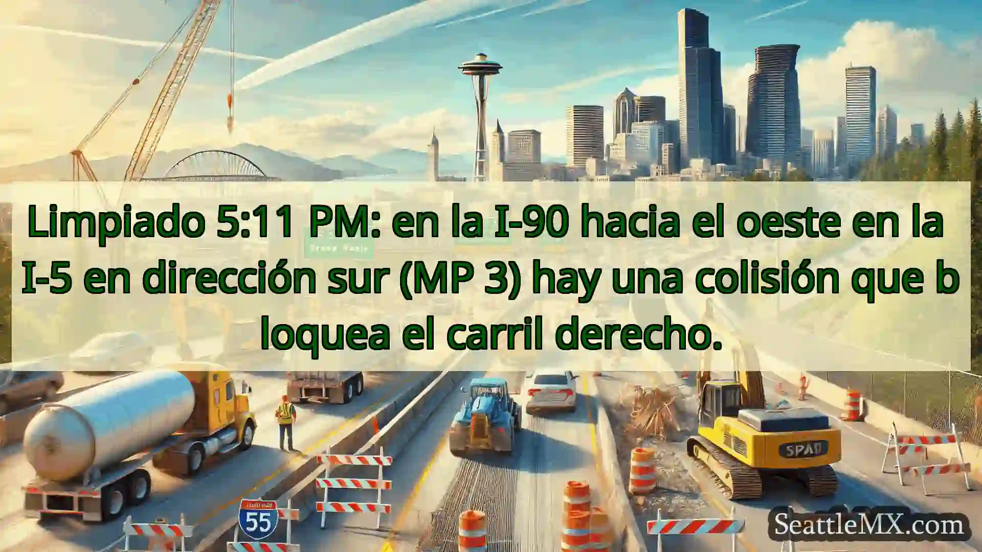 Noticias de transporte de Seattle Limpiado 5:11 PM: en la I-90 hacia