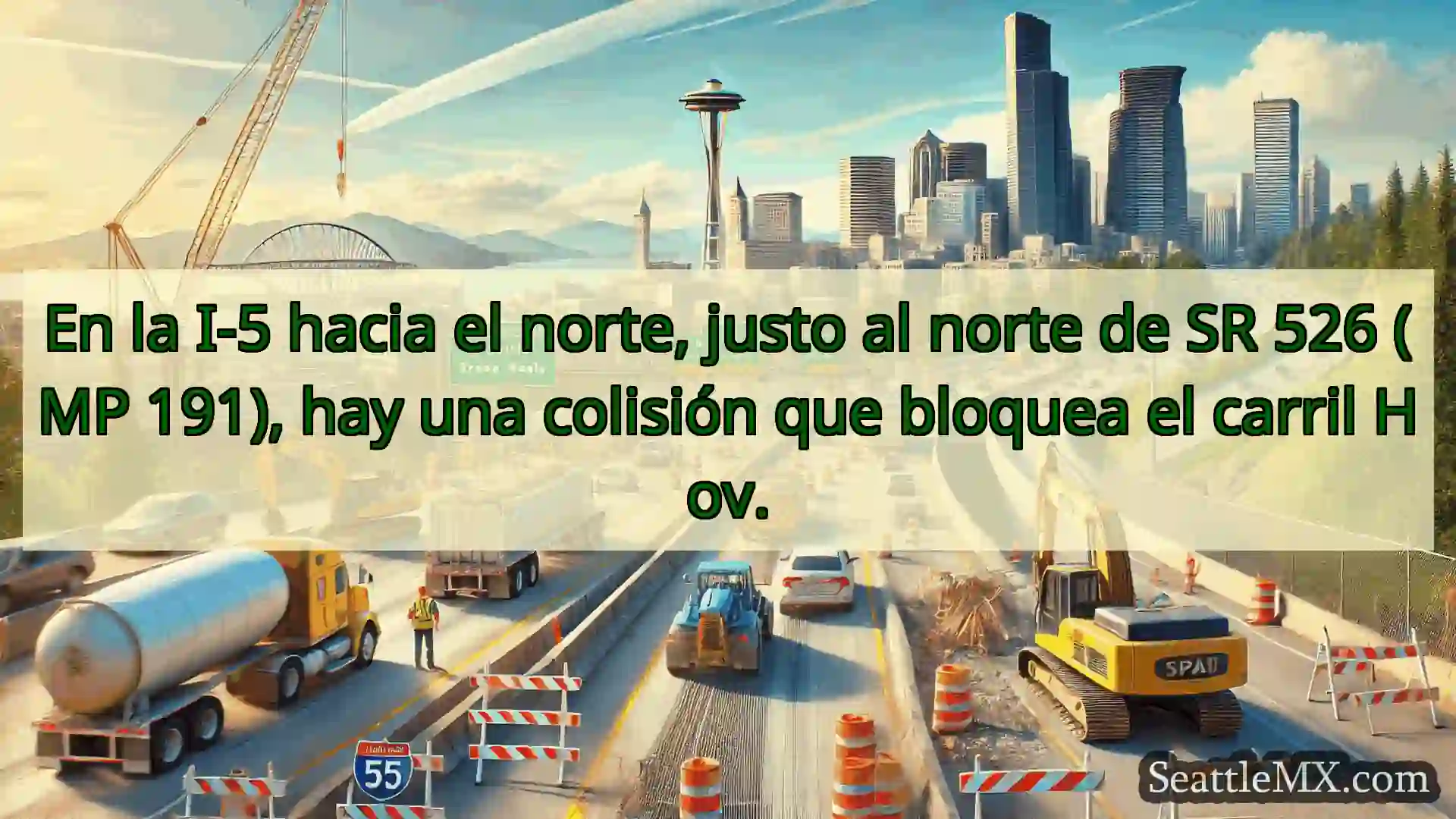 Noticias de transporte de Seattle En la I-5 hacia el norte, justo al