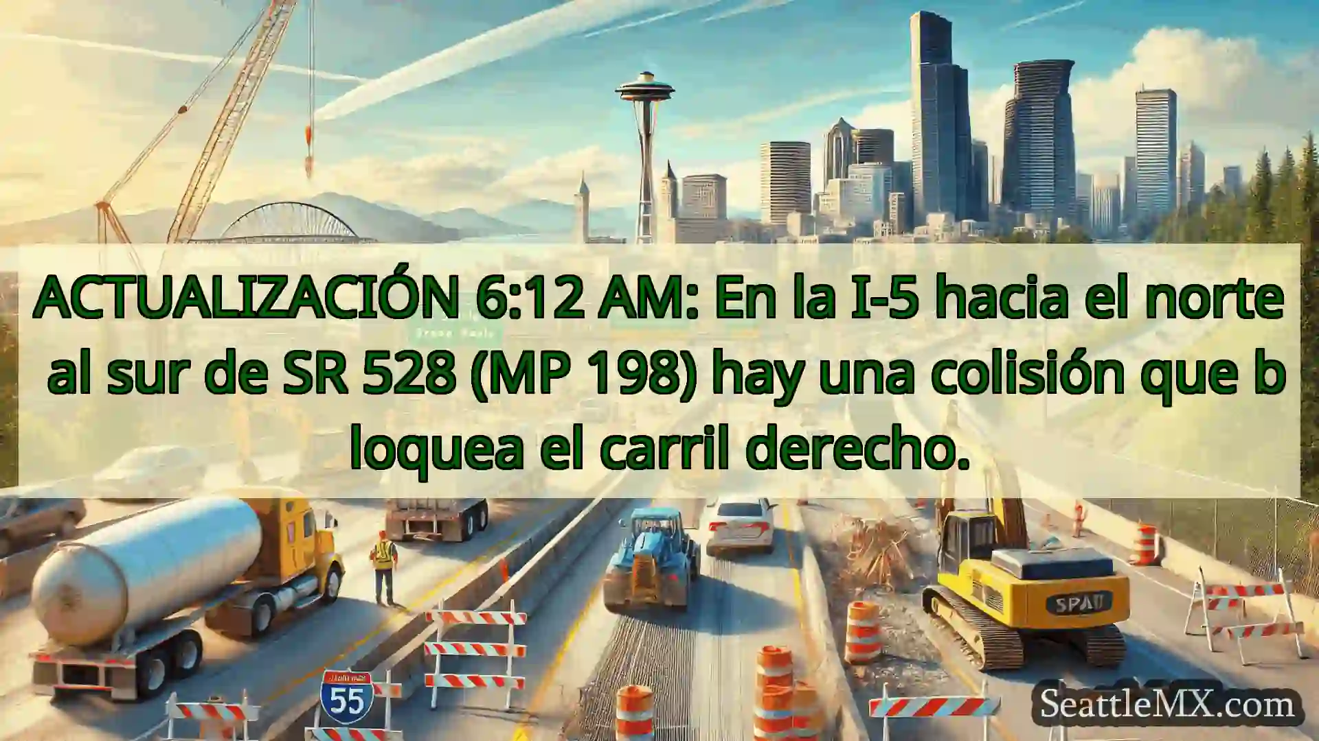 Noticias de transporte de Seattle ACTUALIZACIÓN 6:12 AM: En la I-5