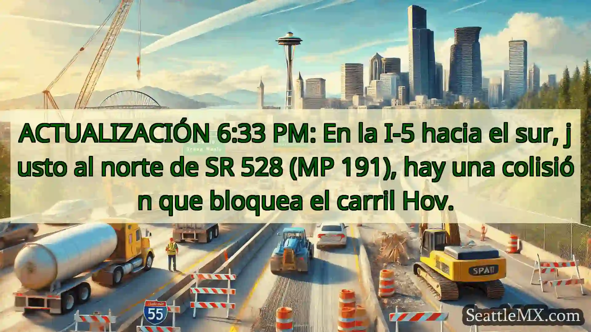 Noticias de transporte de Seattle ACTUALIZACIÓN 6:33 PM: En la I-5