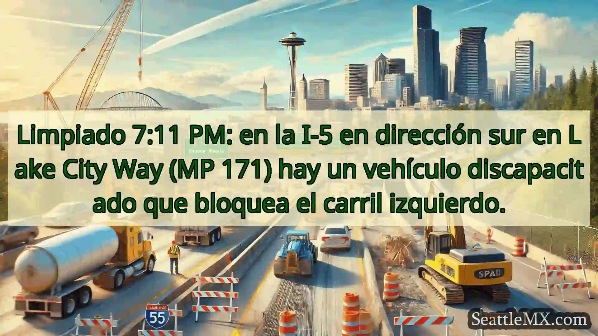 Noticias de transporte de Seattle Limpiado 7:11 PM: en la I-5 en