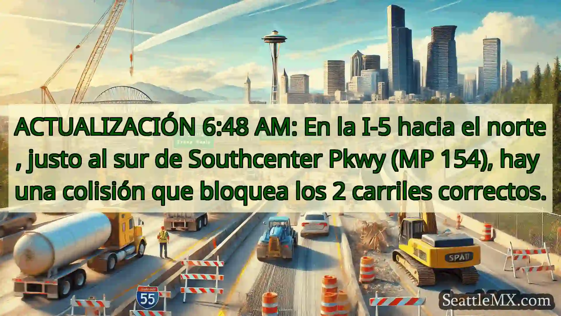 Noticias de transporte de Seattle ACTUALIZACIÓN 6:48 AM: En la I-5