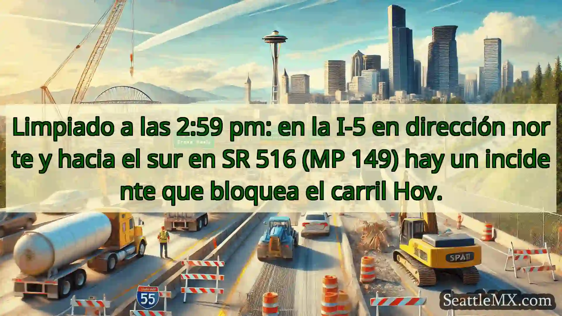 Noticias de transporte de Seattle Limpiado a las 2:59 pm: en la I-5