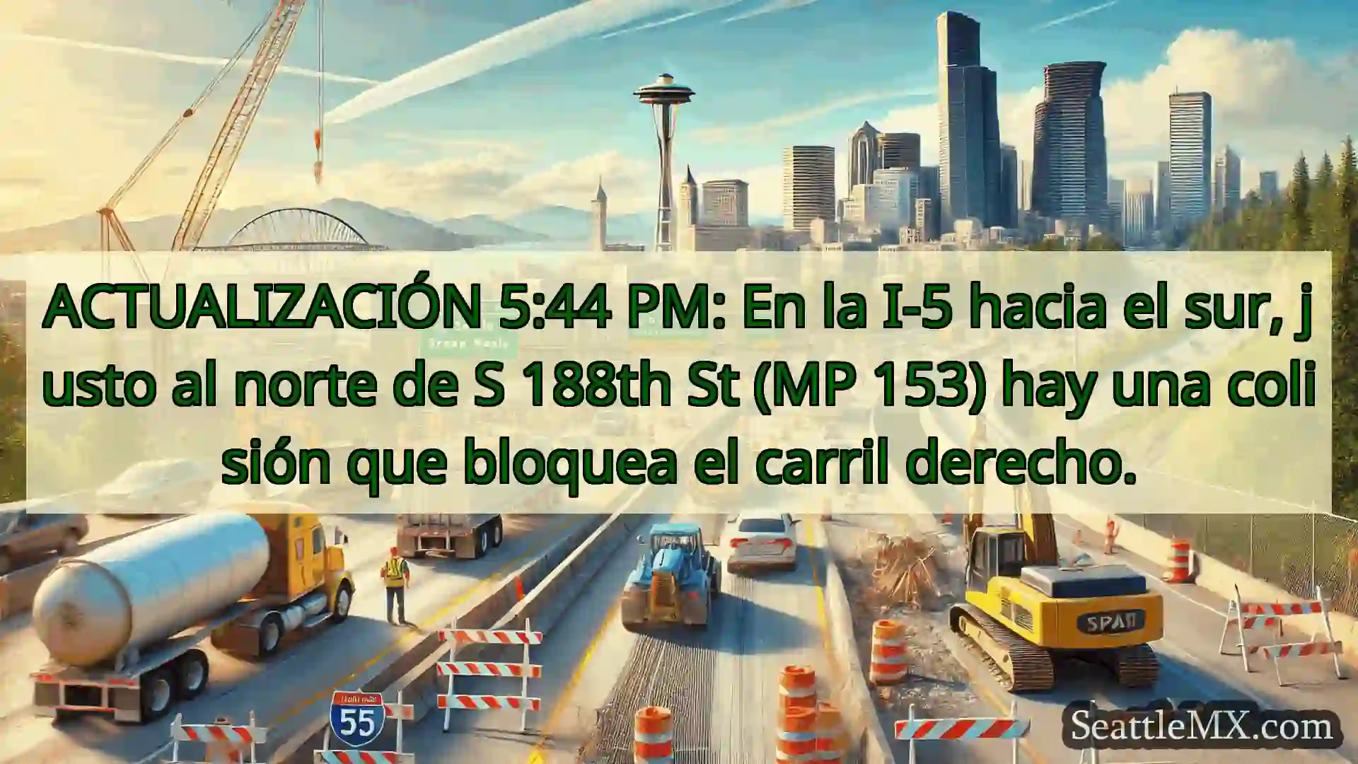 Noticias de transporte de Seattle ACTUALIZACIÓN 5:44 PM: En la I-5