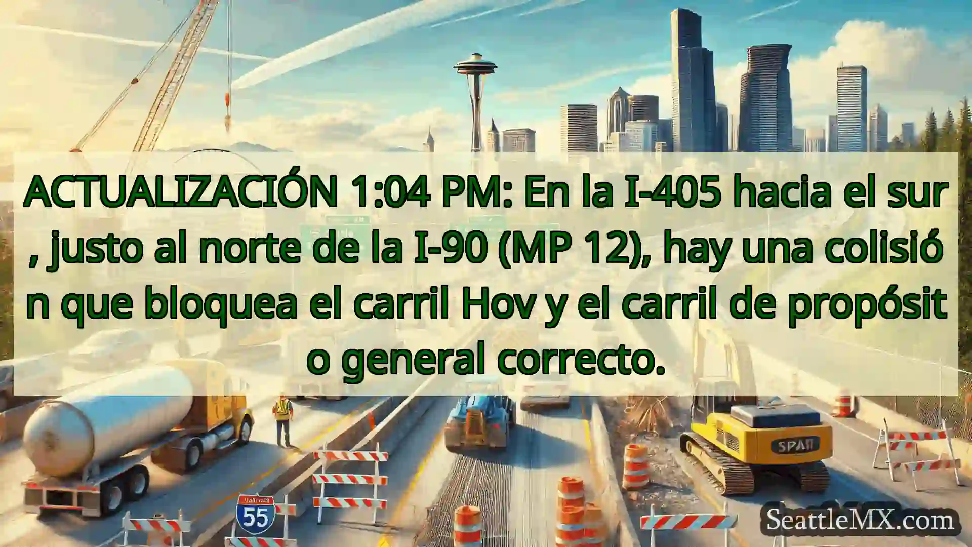 Noticias de transporte de Seattle ACTUALIZACIÓN 1:04 PM: En la I-405