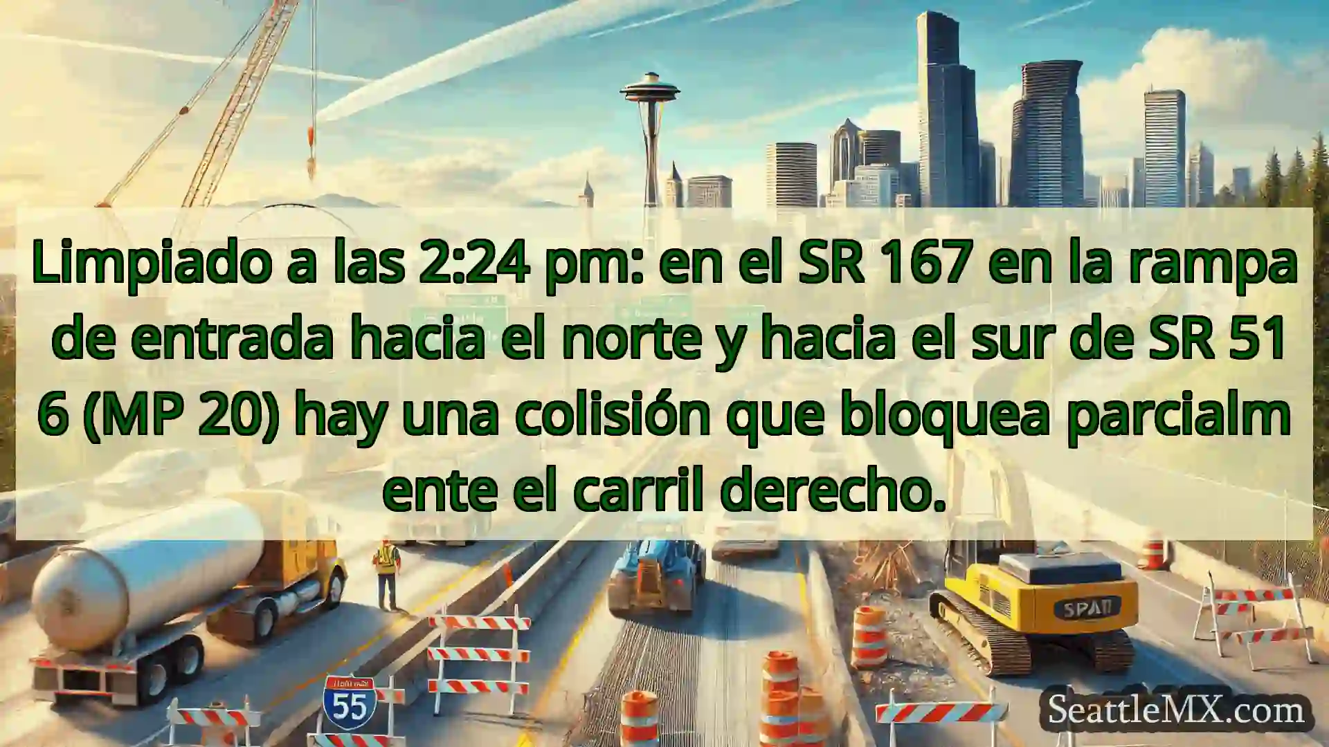 Noticias de transporte de Seattle Limpiado a las 2:24 pm: en el SR
