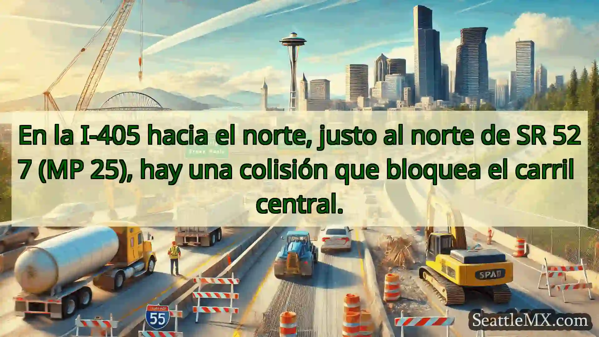 Noticias de transporte de Seattle En la I-405 hacia el norte, justo