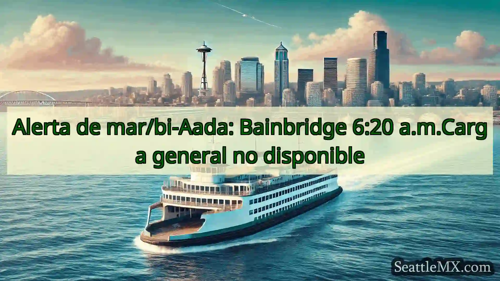 noticias del ferry de seattle Alerta de mar/bi-Aada: Bainbridge
