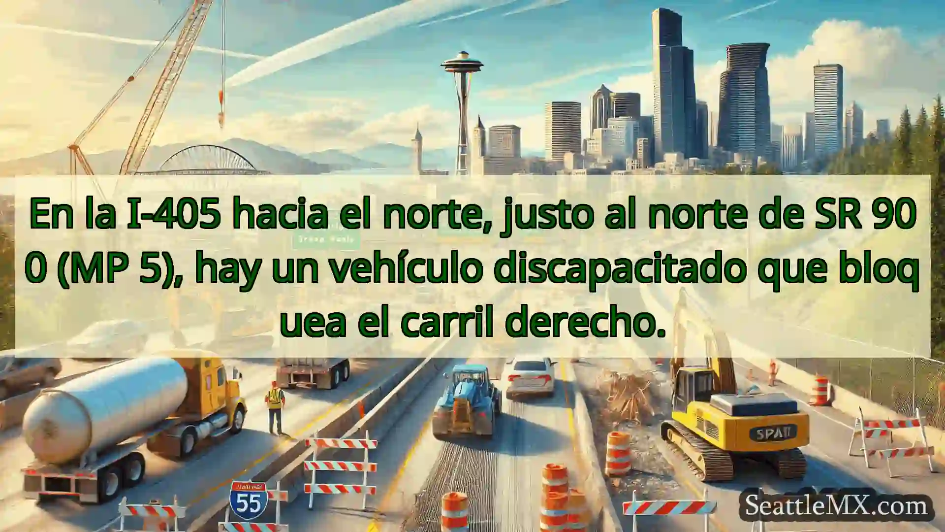 Noticias de transporte de Seattle En la I-405 hacia el norte, justo
