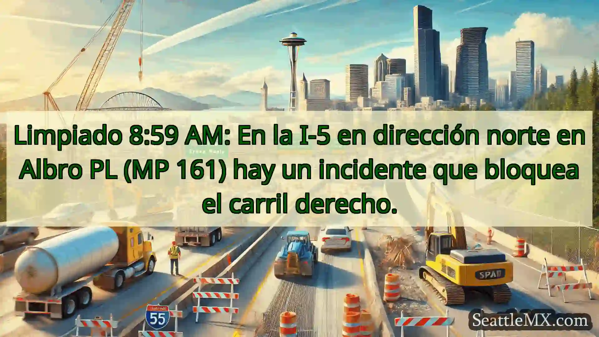 Noticias de transporte de Seattle Limpiado 8:59 AM: En la I-5 en