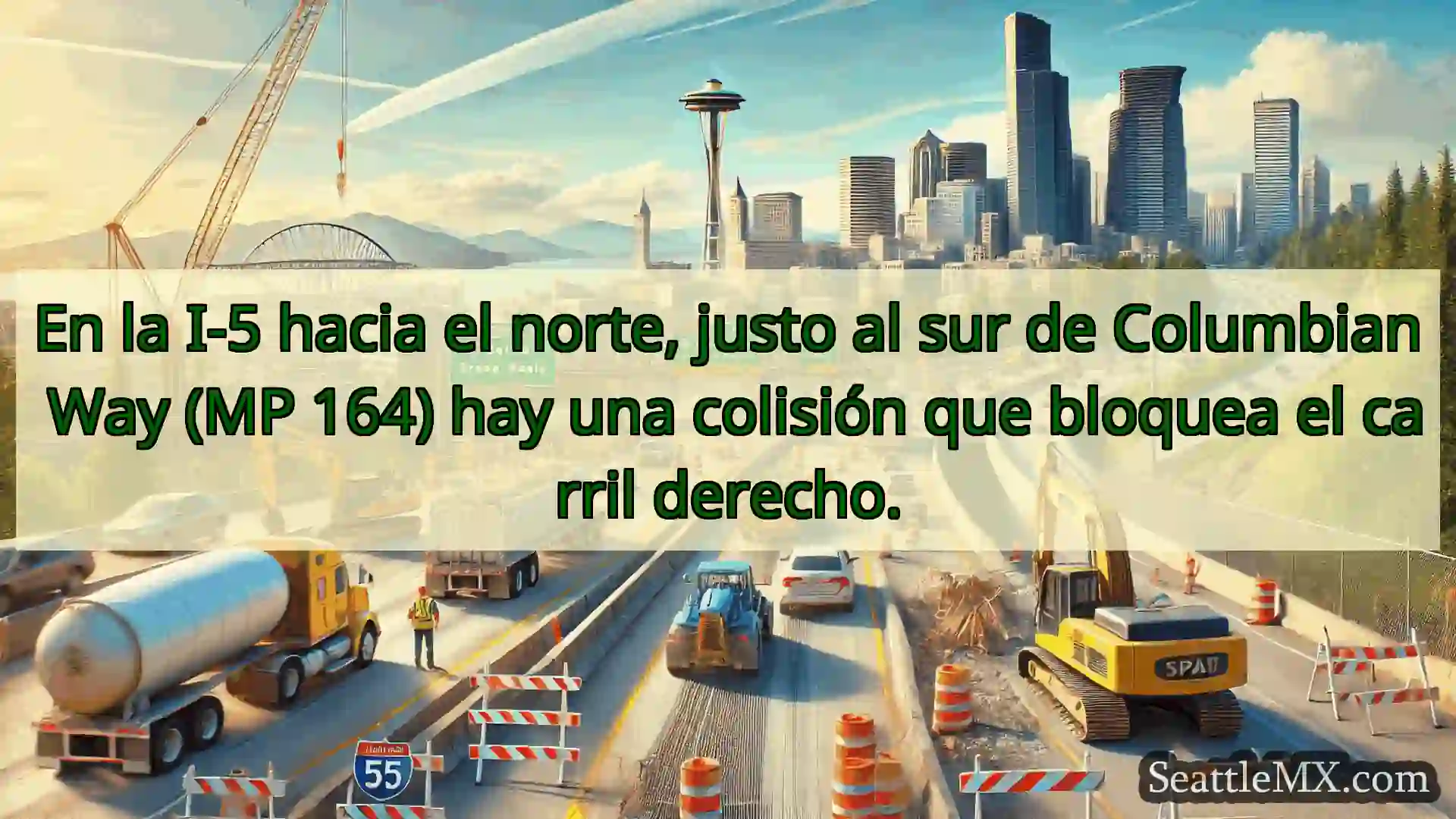 Noticias de transporte de Seattle En la I-5 hacia el norte, justo al