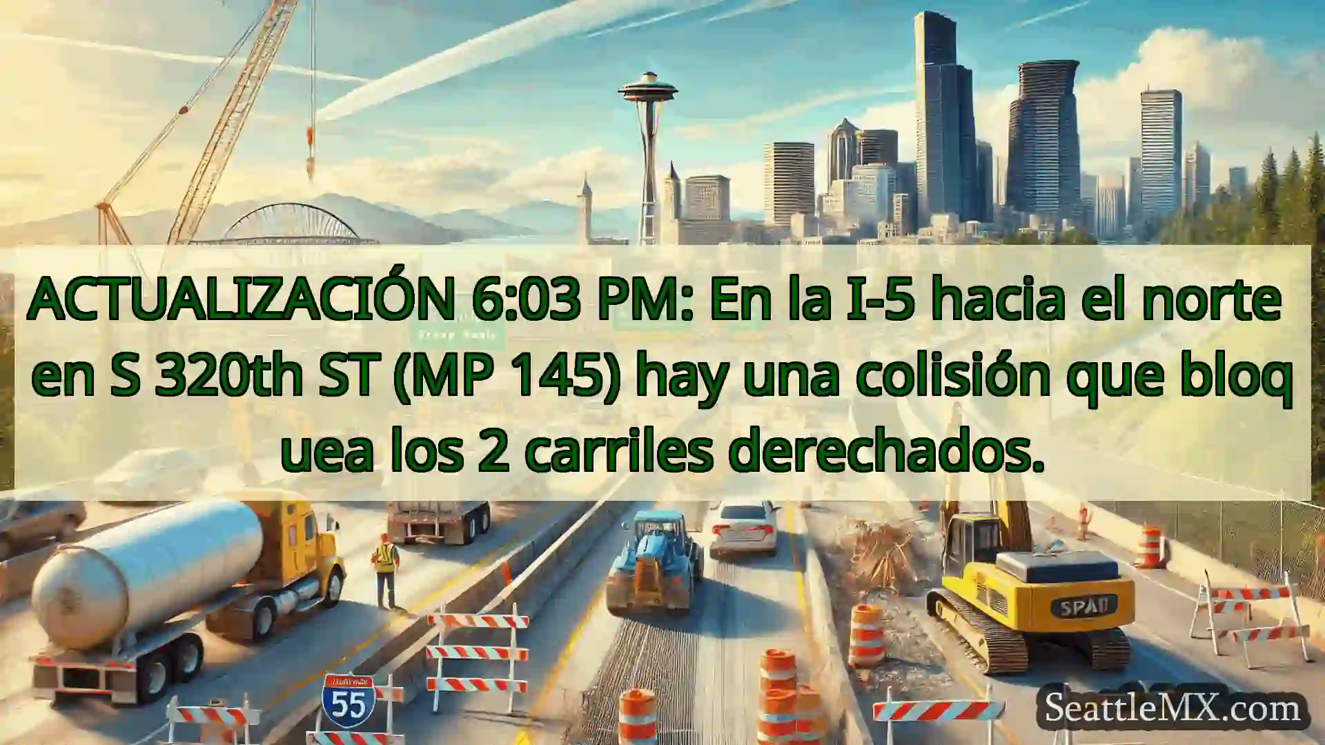 Noticias de transporte de Seattle ACTUALIZACIÓN 6:03 PM: En la I-5
