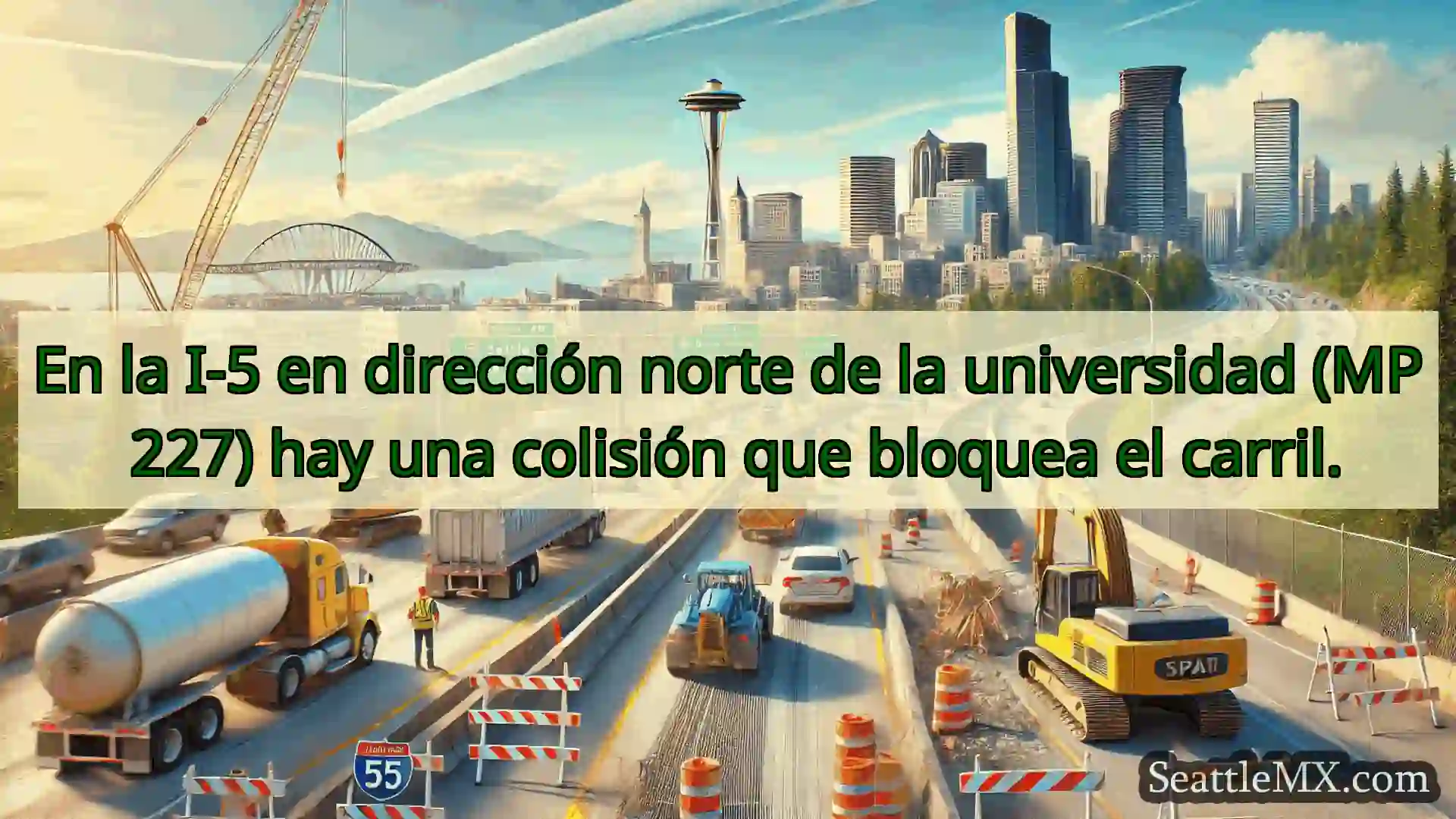 Noticias de transporte de Seattle En la I-5 en dirección norte de la