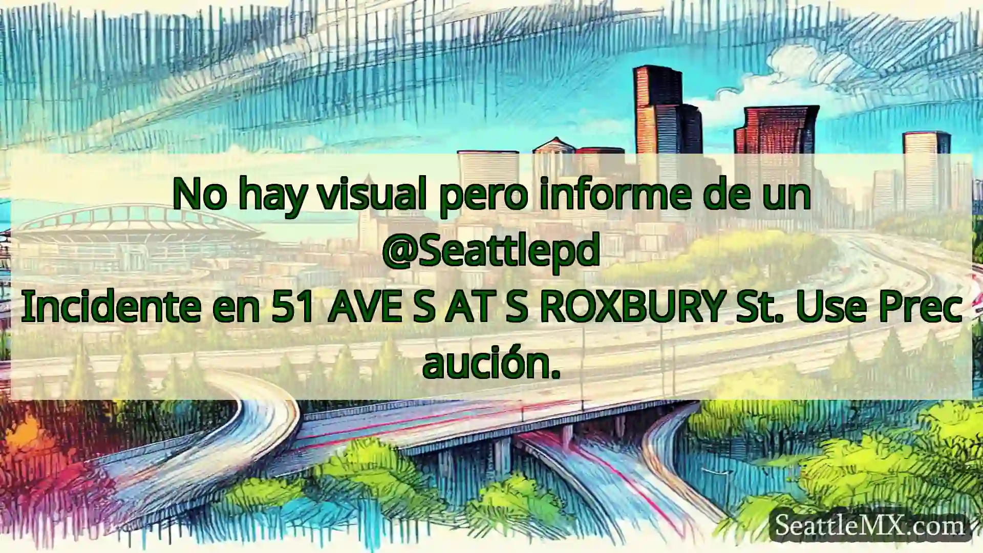 Noticias de transporte de Seattle No hay visual pero informe de un
