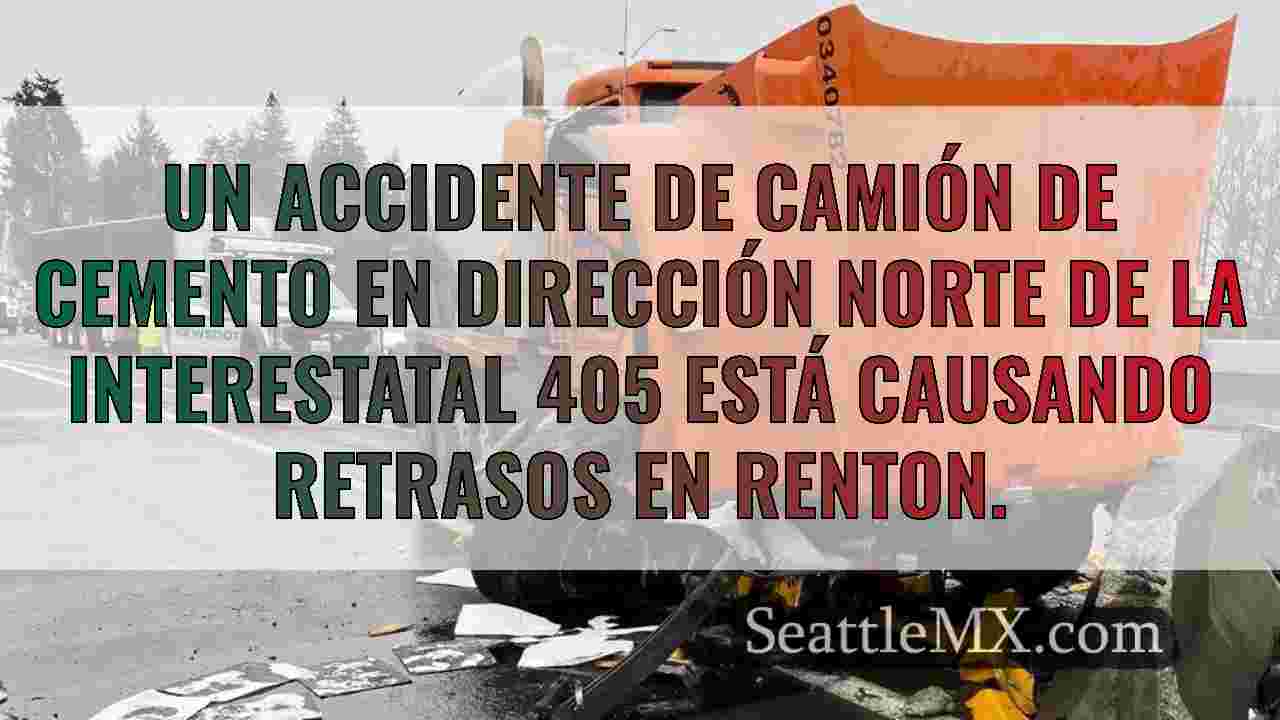 Un camión de cemento choca contra una