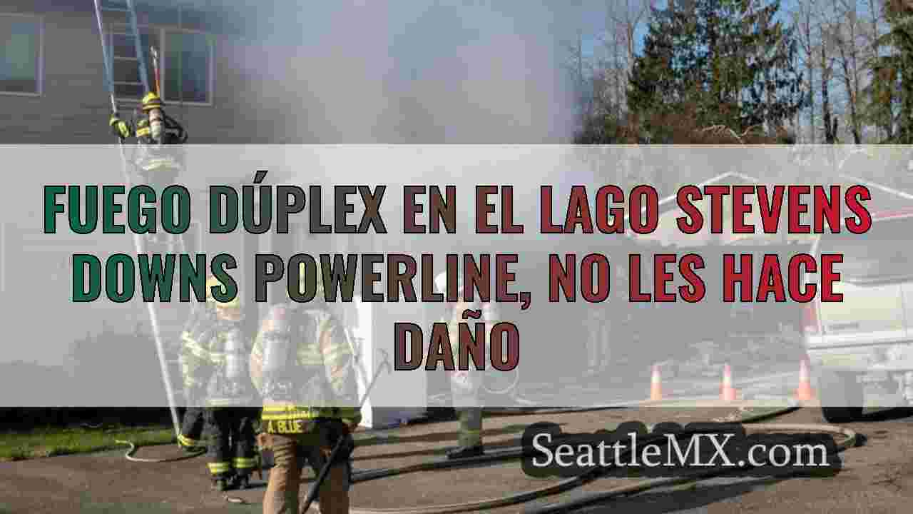 Fuego dúplex en el lago Stevens Downs