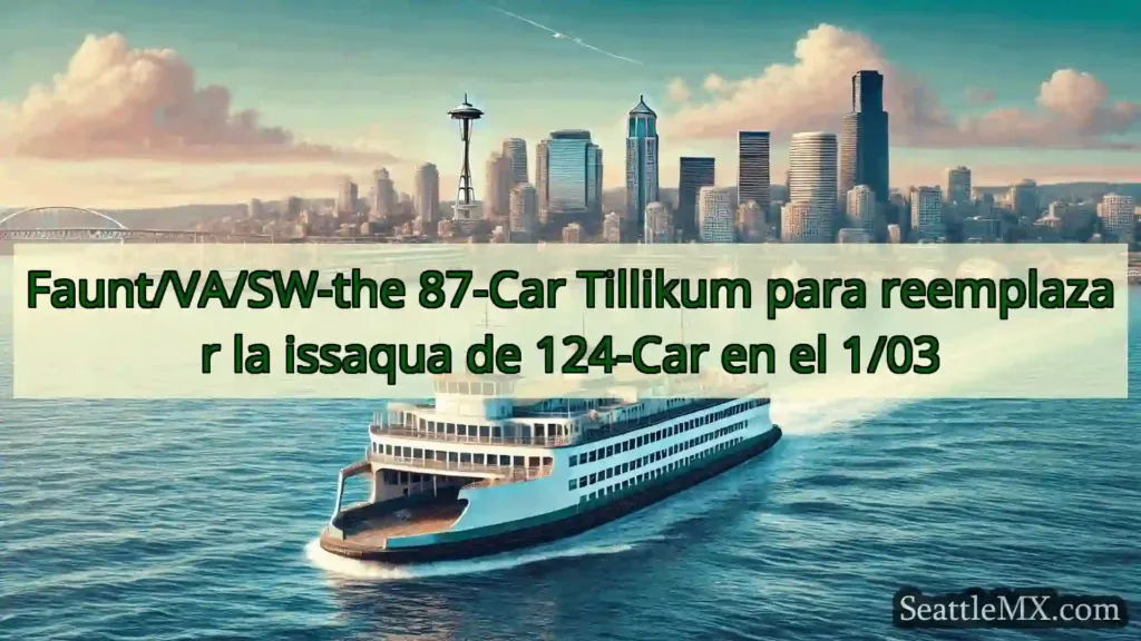 noticias del ferry de seattle Faunt/VA/SW-the 87-Car Tillikum