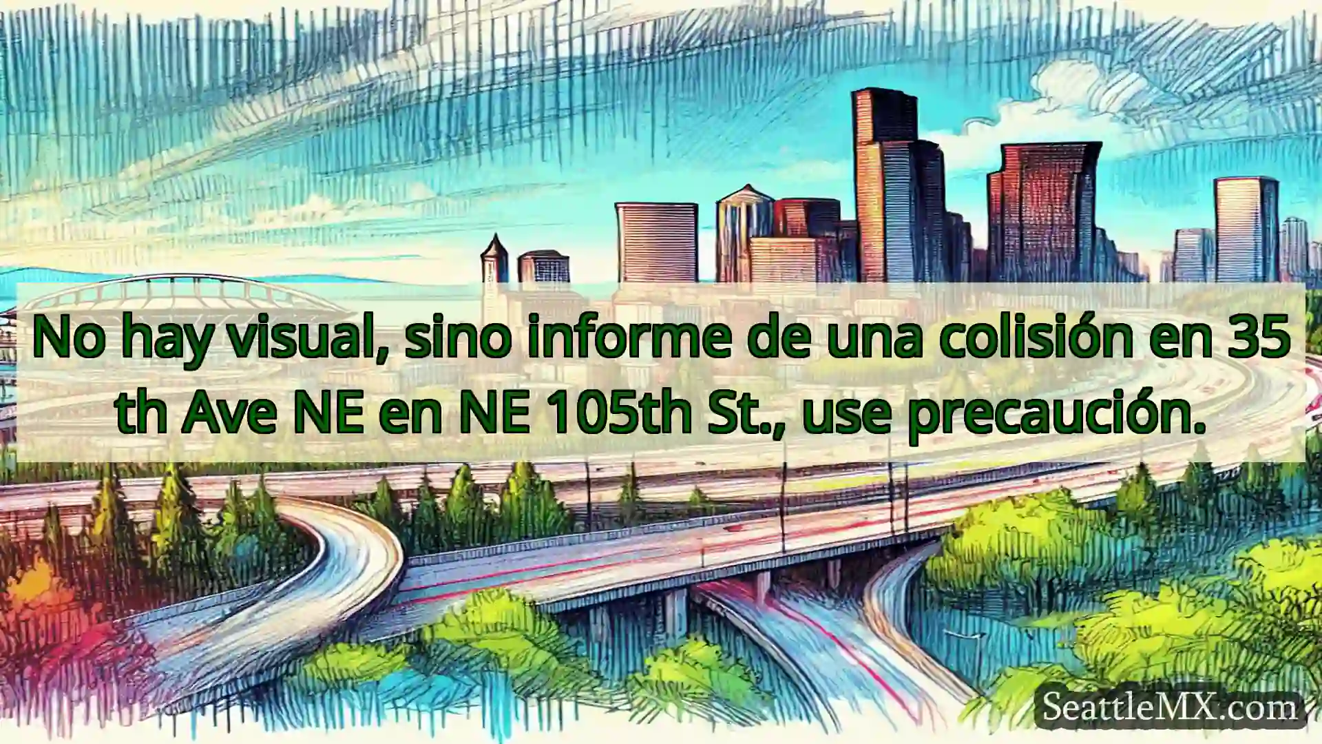 Noticias de transporte de Seattle No hay visual, sino informe de una
