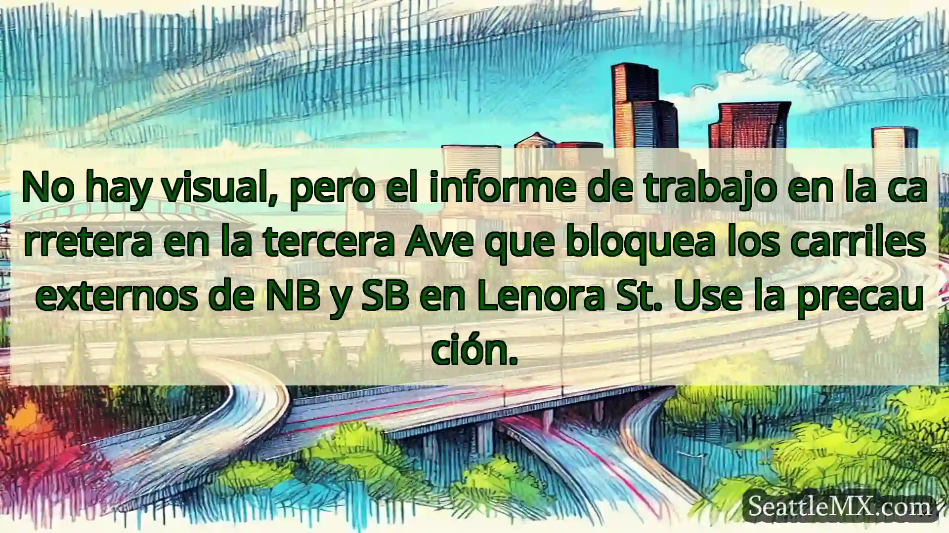 Noticias de transporte de Seattle No hay visual, pero el informe de