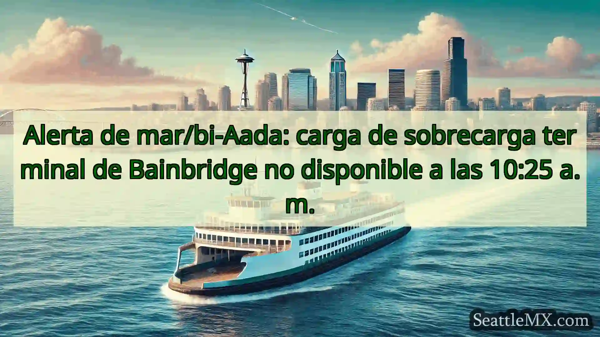 noticias del ferry de seattle Alerta de mar/bi-Aada: carga de