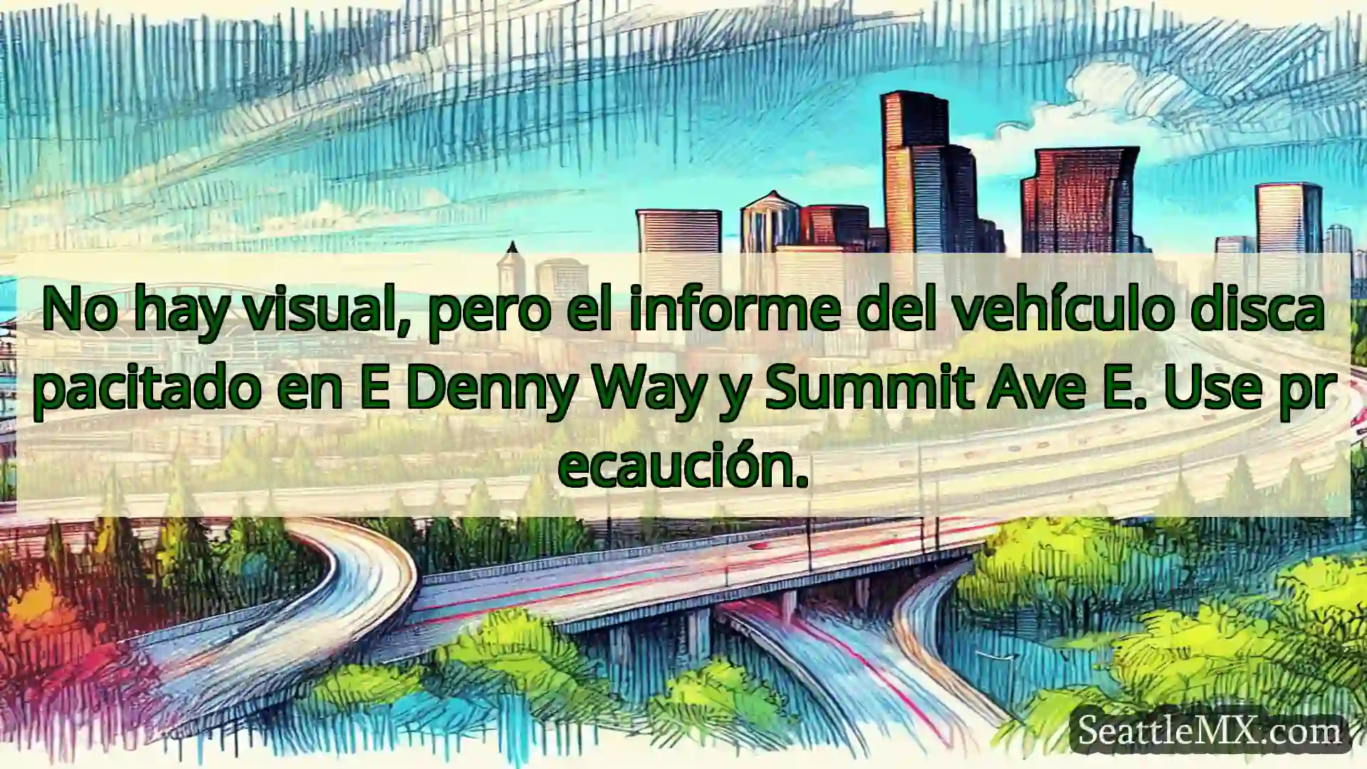 Noticias de transporte de Seattle No hay visual, pero el informe del