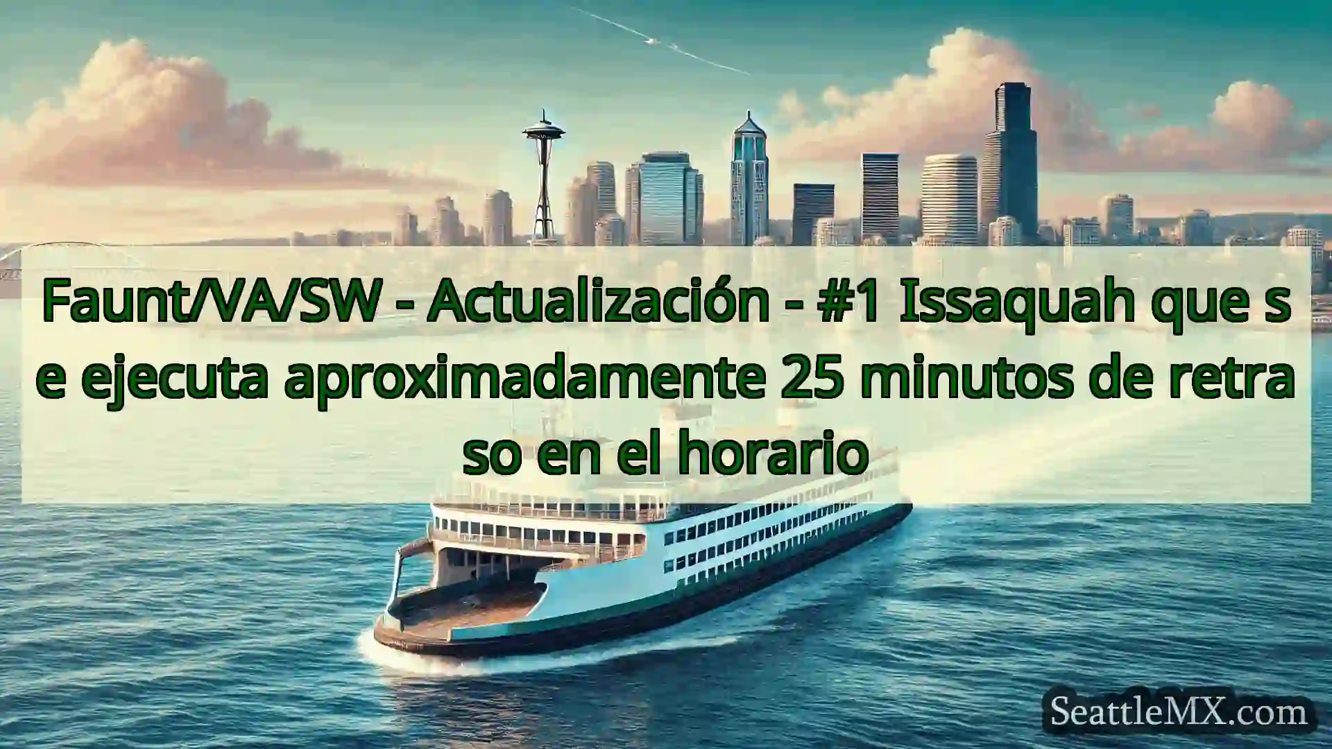 noticias del ferry de seattle Faunt/VA/SW - Actualización - #1