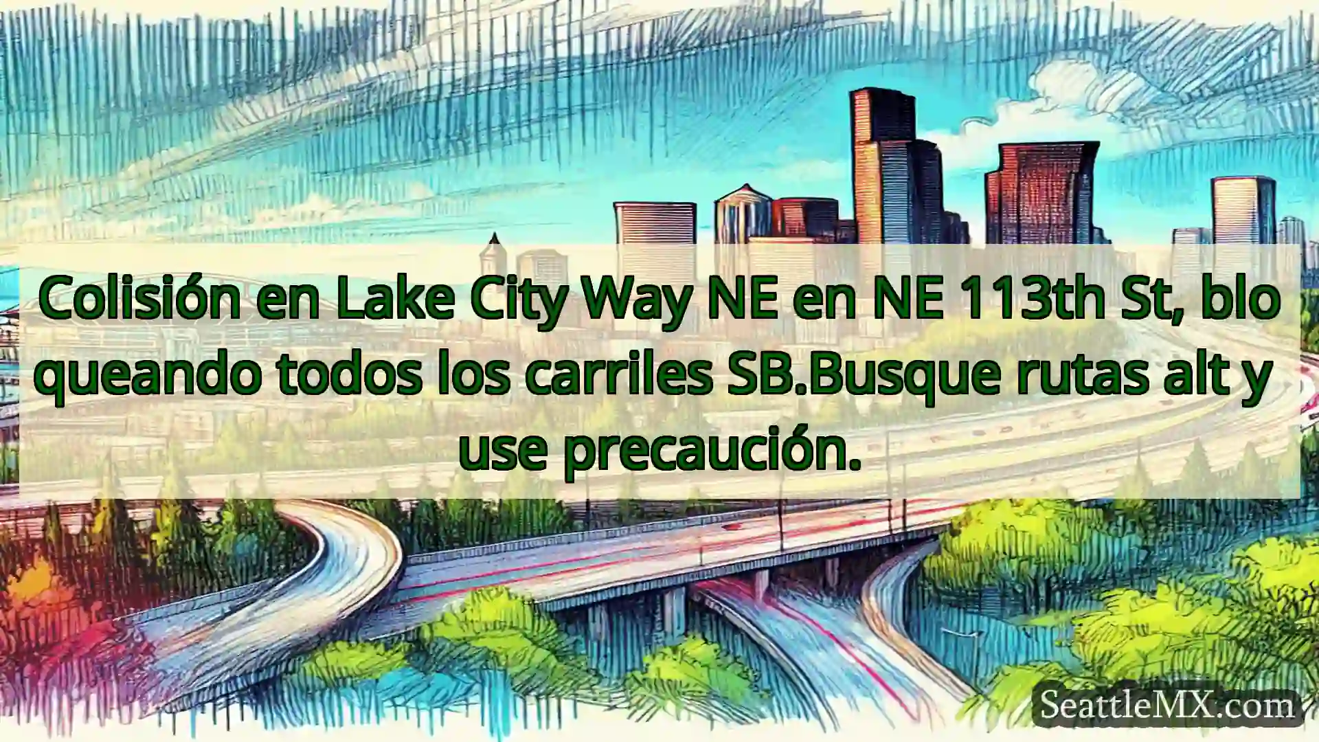Noticias de transporte de Seattle Colisión en Lake City Way NE en NE
