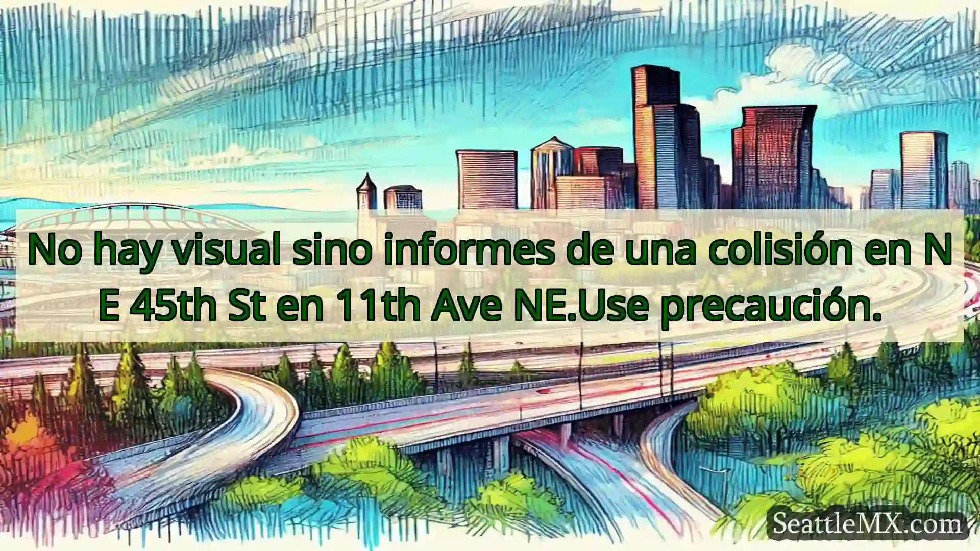 Noticias de transporte de Seattle No hay visual sino informes de una