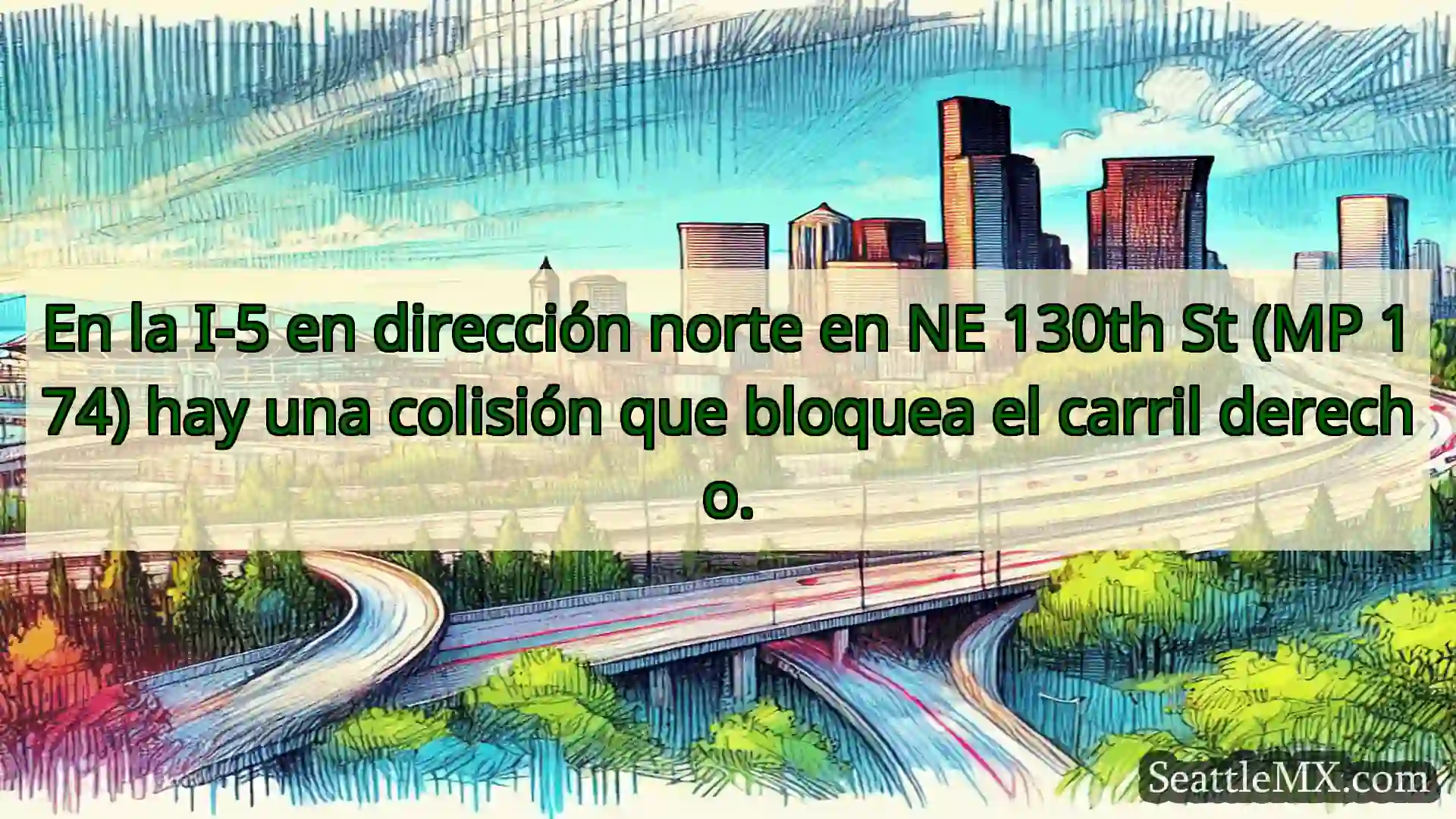 Noticias de transporte de Seattle En la I-5 en dirección norte en NE