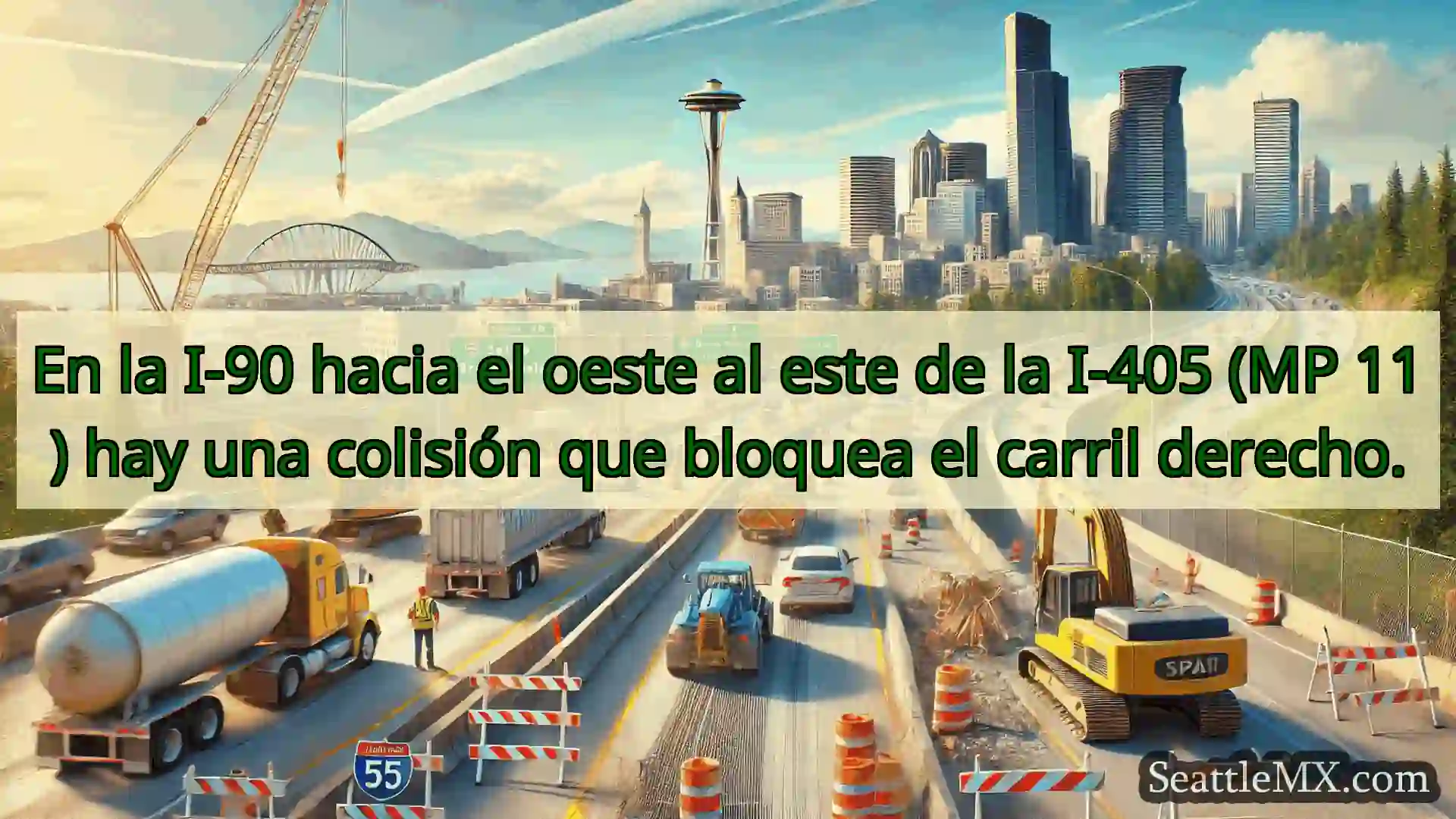 Noticias de transporte de Seattle En la I-90 hacia el oeste al este