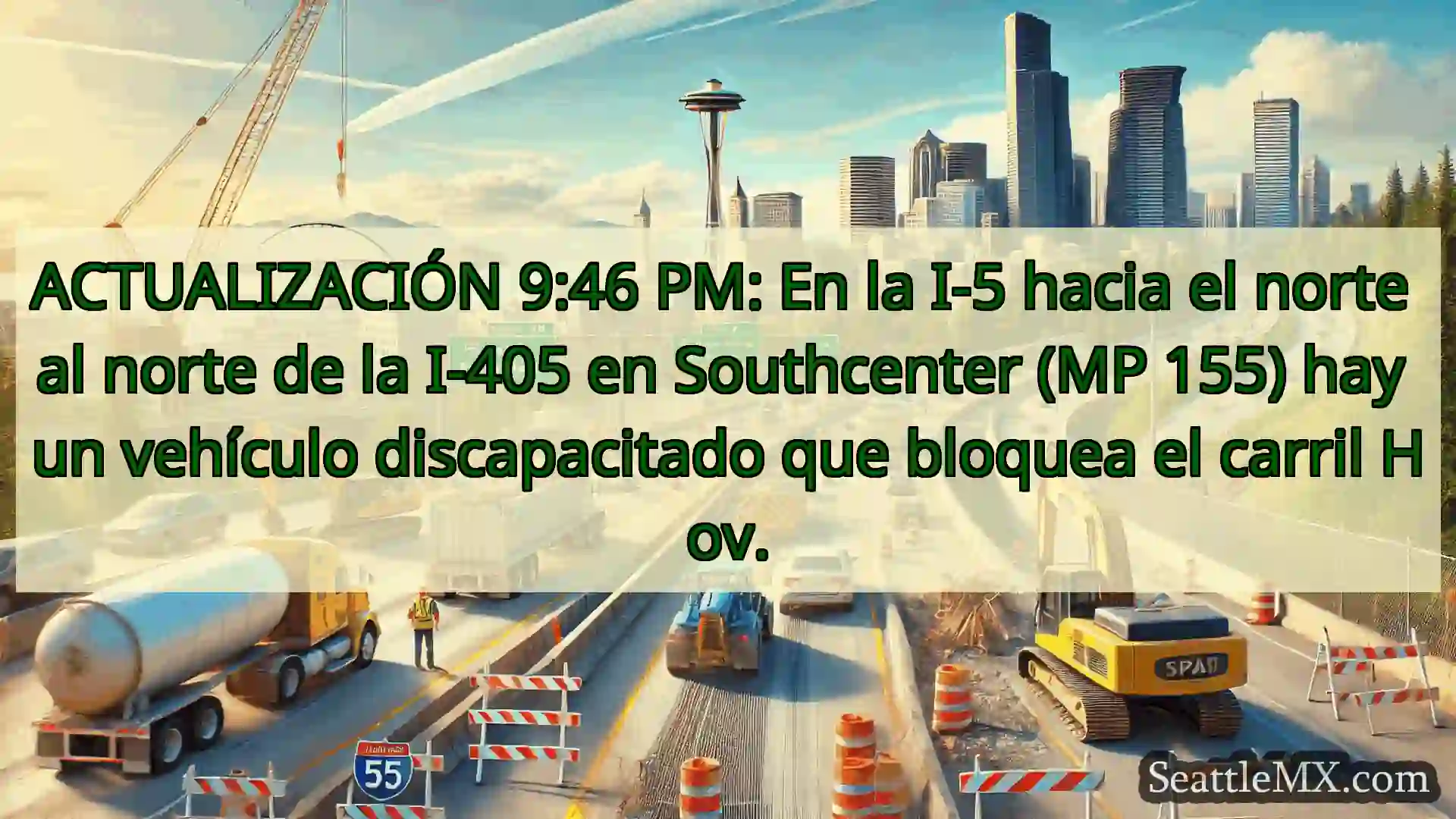 Noticias de transporte de Seattle ACTUALIZACIÓN 9:46 PM: En la I-5