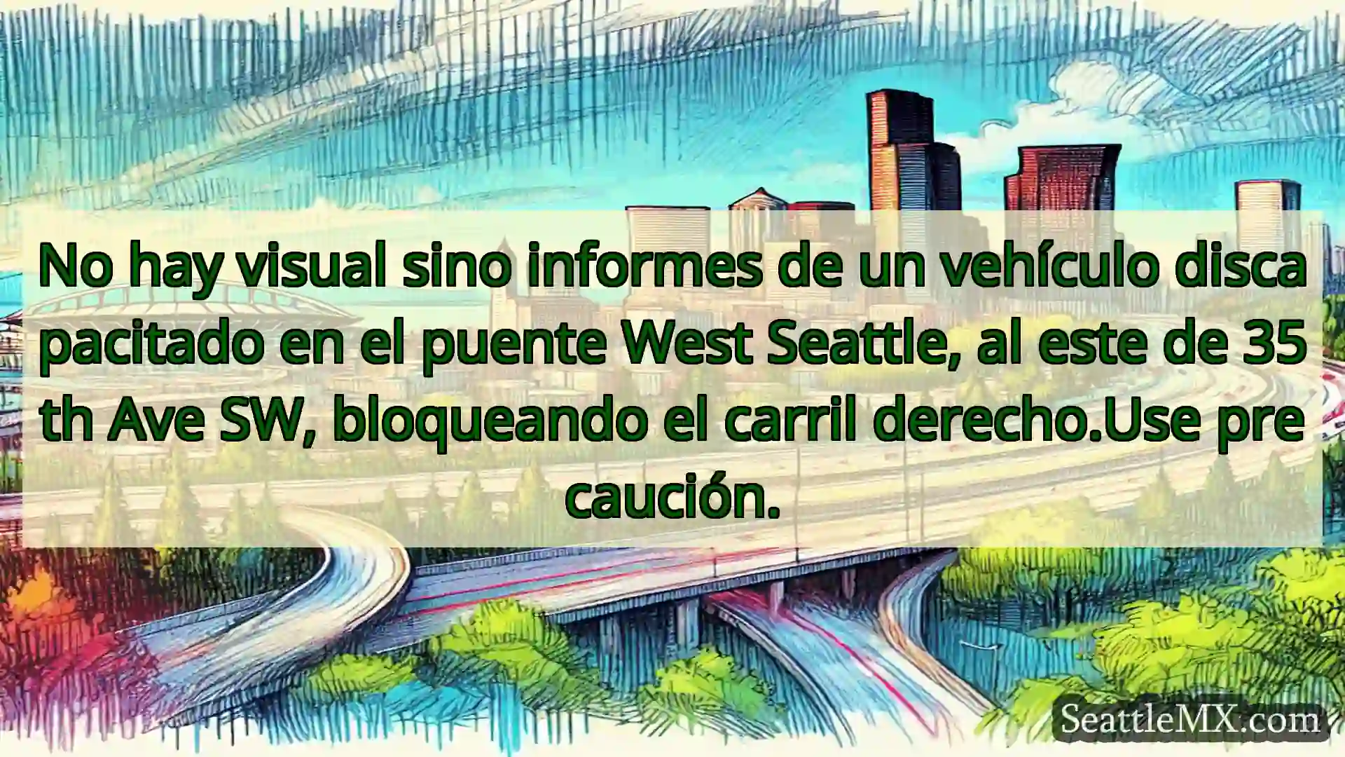 Noticias de transporte de Seattle No hay visual sino informes de un