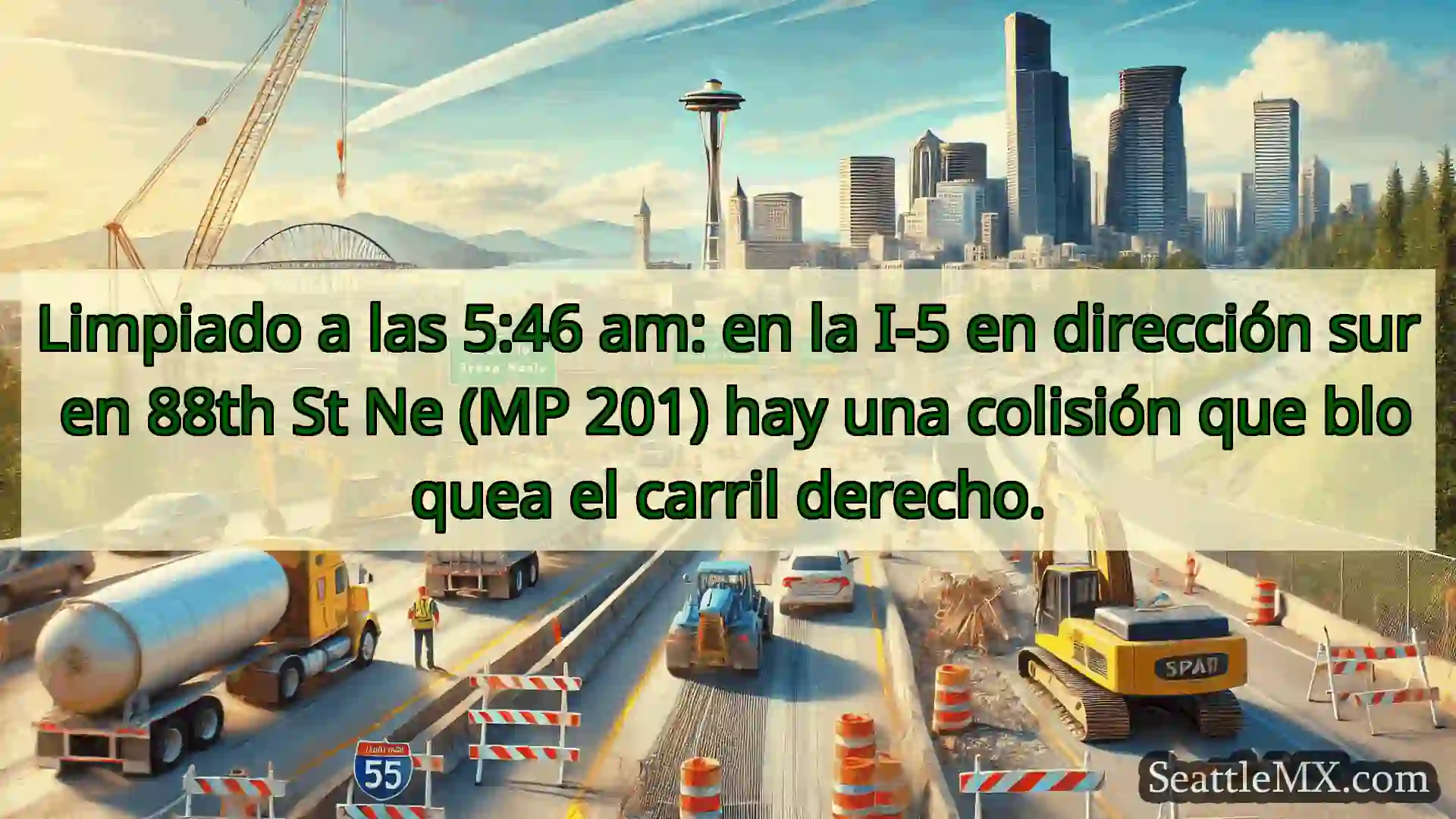 Noticias de transporte de Seattle Limpiado a las 5:46 am: en la I-5