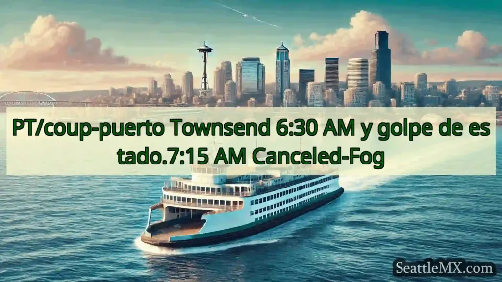 noticias del ferry de seattle PT/coup-puerto Townsend 6:30 AM y