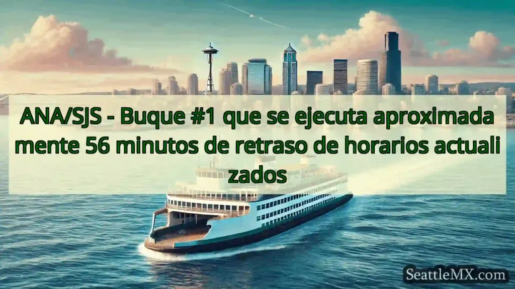 noticias del ferry de seattle ANA/SJS - Buque #1 que se ejecuta