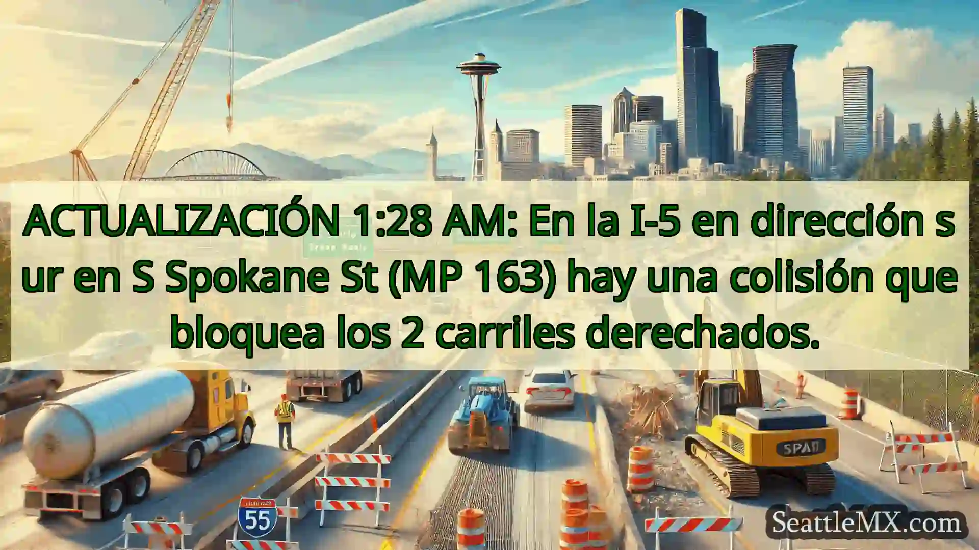 Noticias de transporte de Seattle ACTUALIZACIÓN 1:28 AM: En la I-5