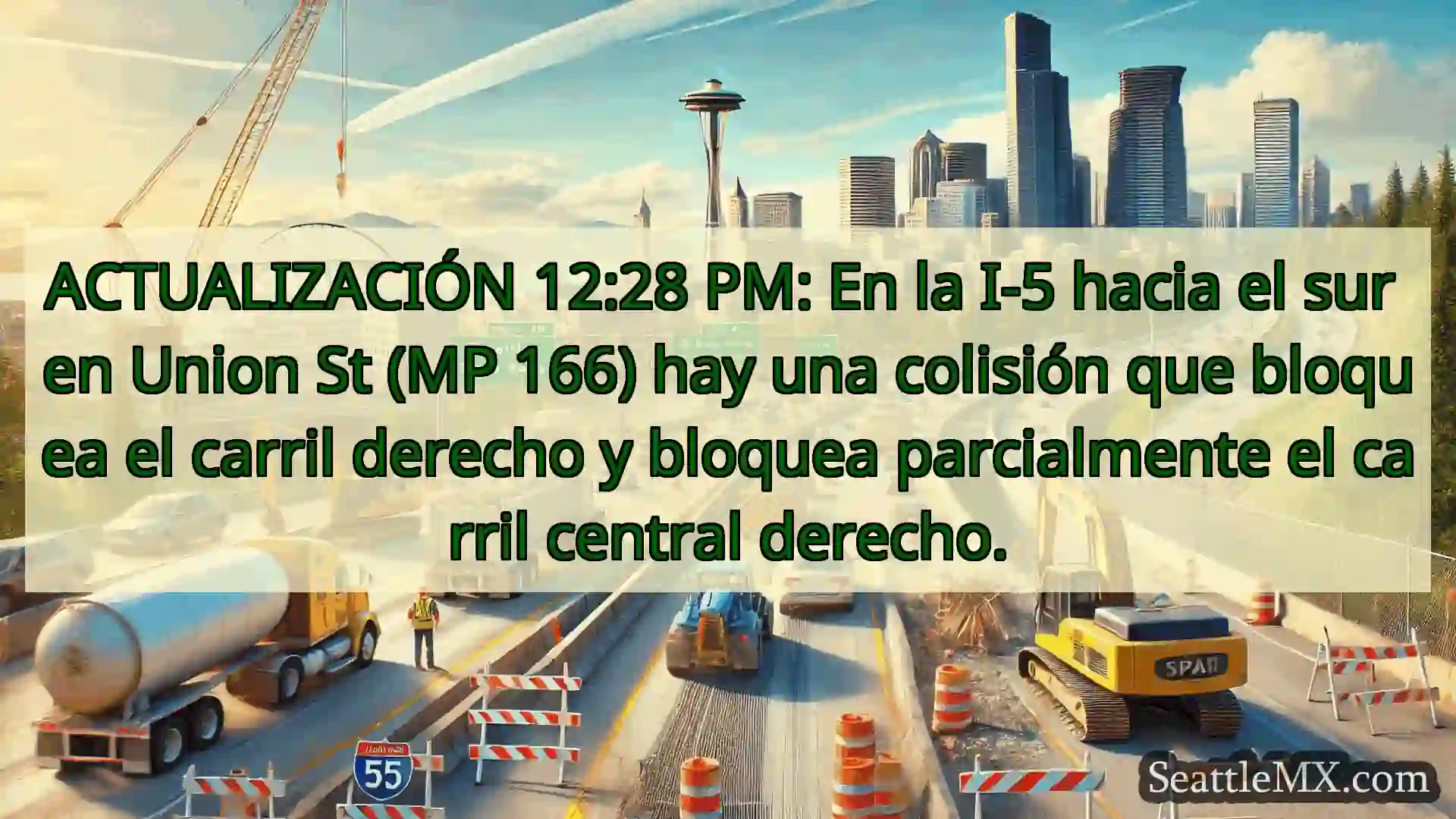 Noticias de transporte de Seattle ACTUALIZACIÓN 12:28 PM: En la I-5