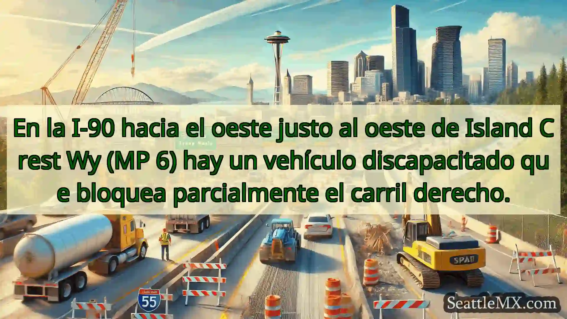 Noticias de transporte de Seattle En la I-90 hacia el oeste justo al