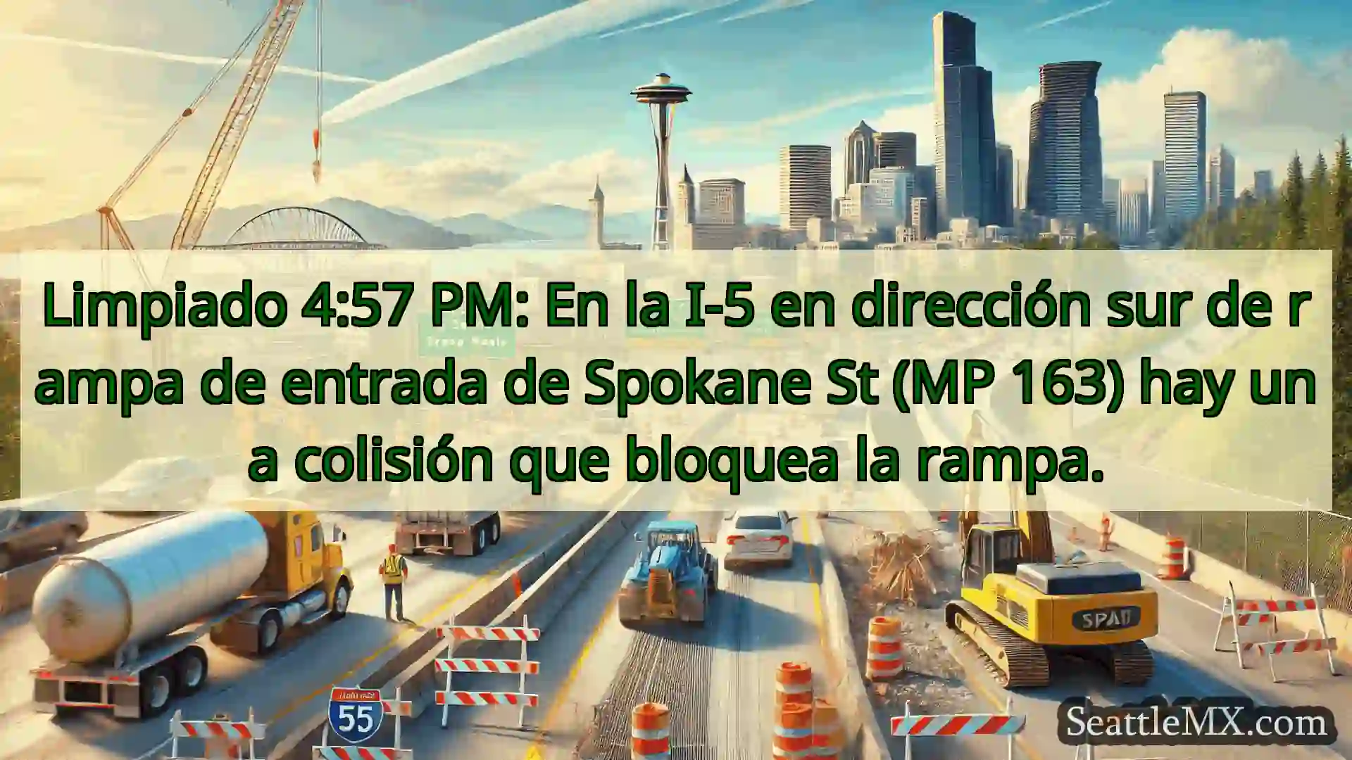 Noticias de transporte de Seattle Limpiado 4:57 PM: En la I-5 en