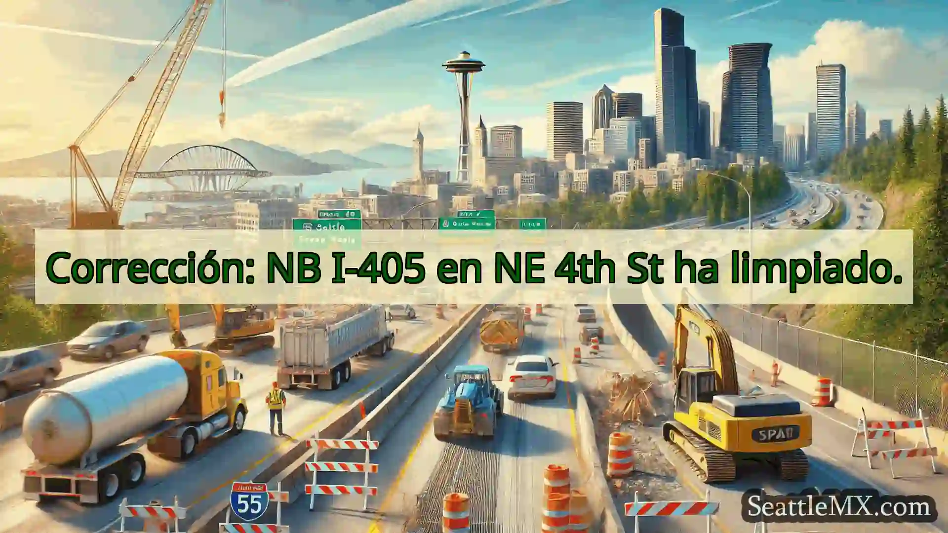 Noticias de transporte de Seattle Corrección: NB I-405 en NE 4th St