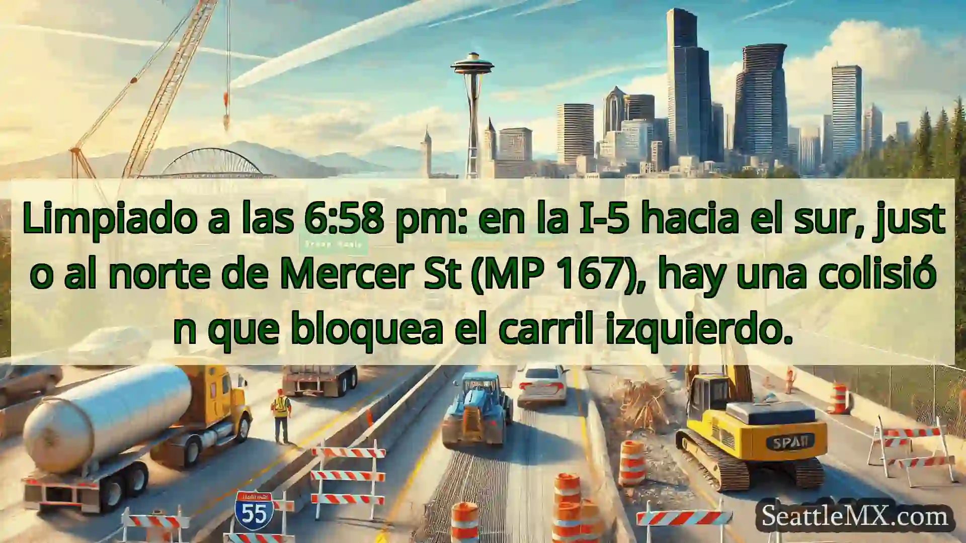 Noticias de transporte de Seattle Limpiado a las 6:58 pm: en la I-5