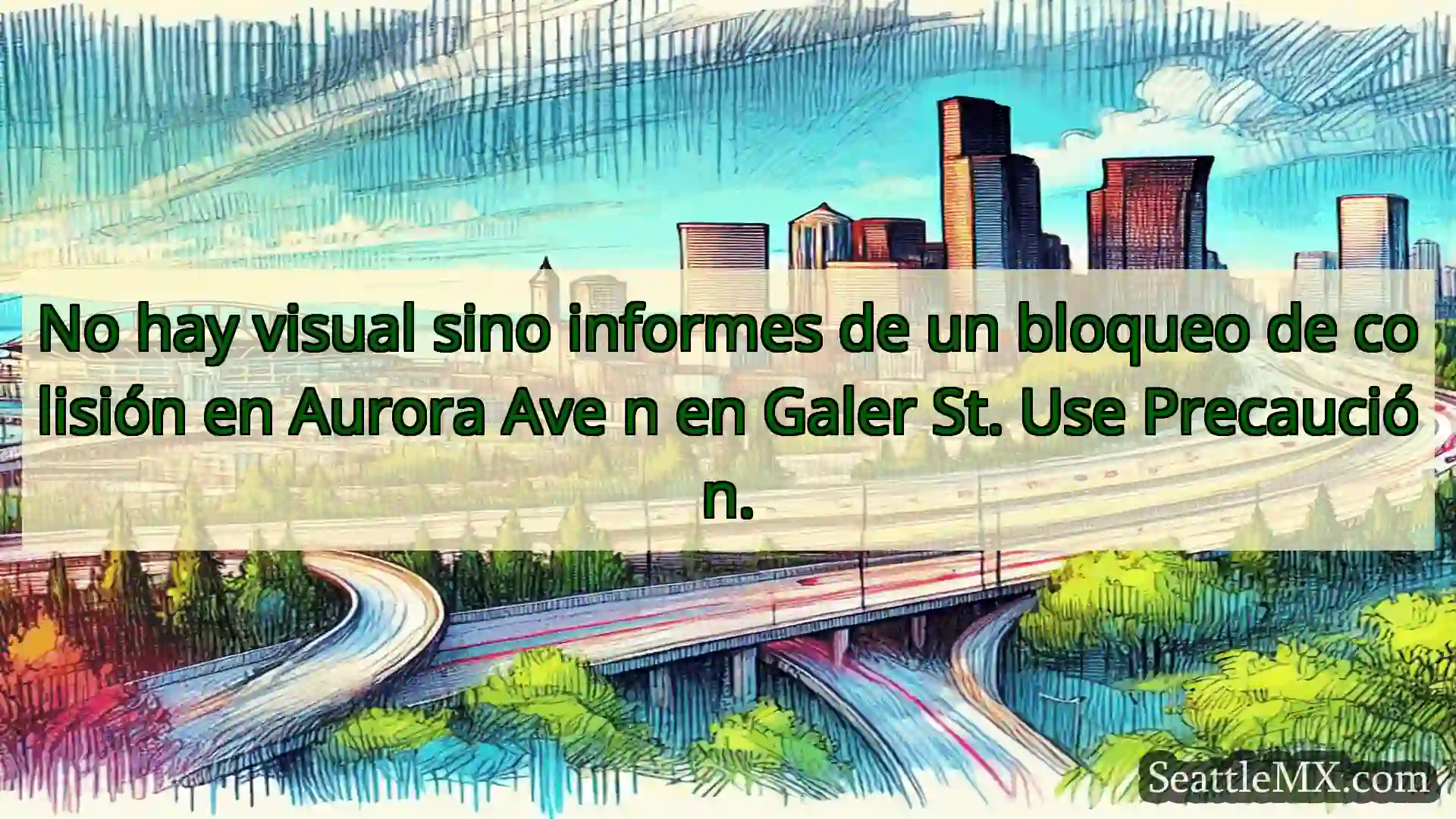 Noticias de transporte de Seattle No hay visual sino informes de un