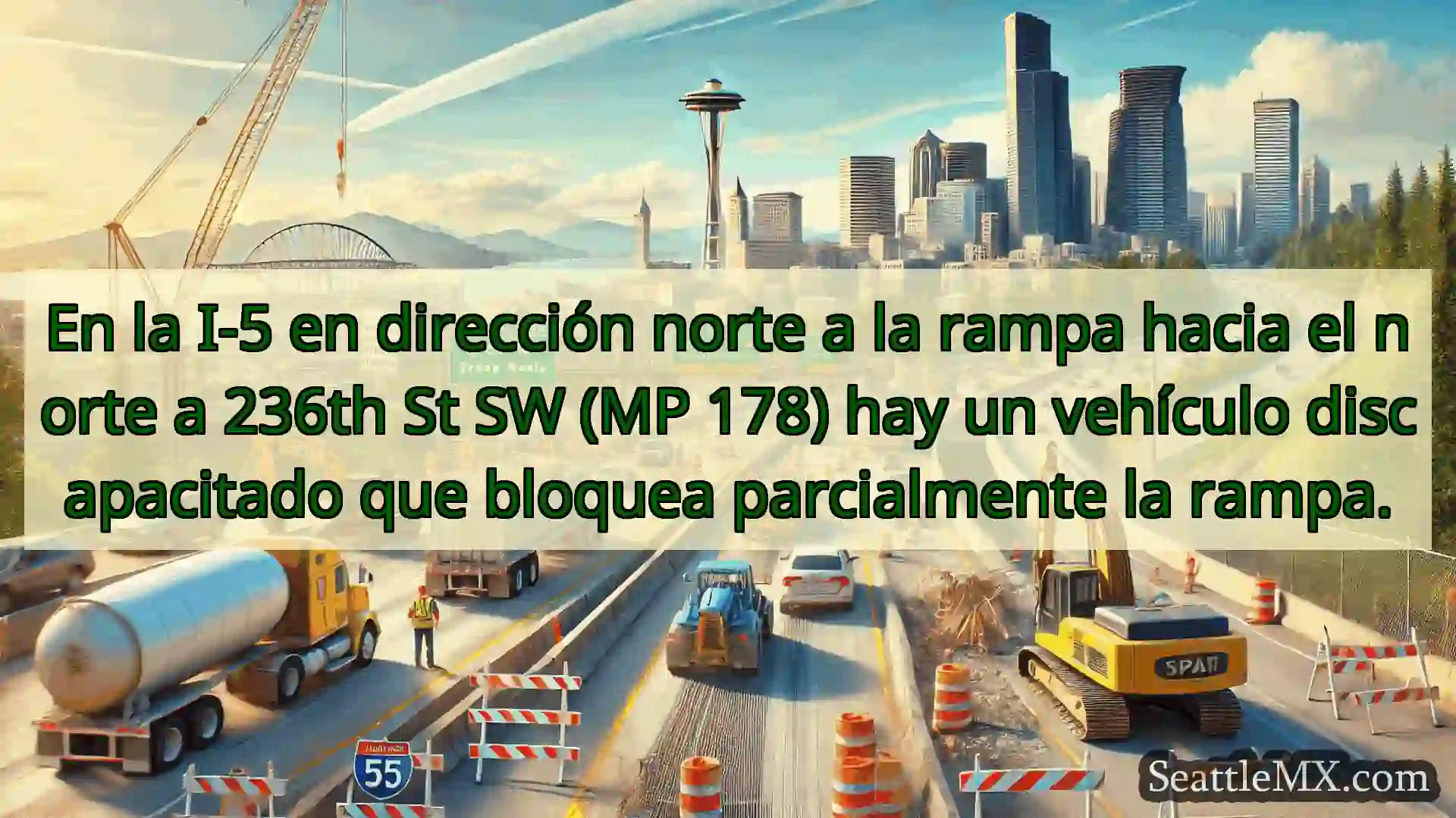 Noticias de transporte de Seattle En la I-5 en dirección norte a la