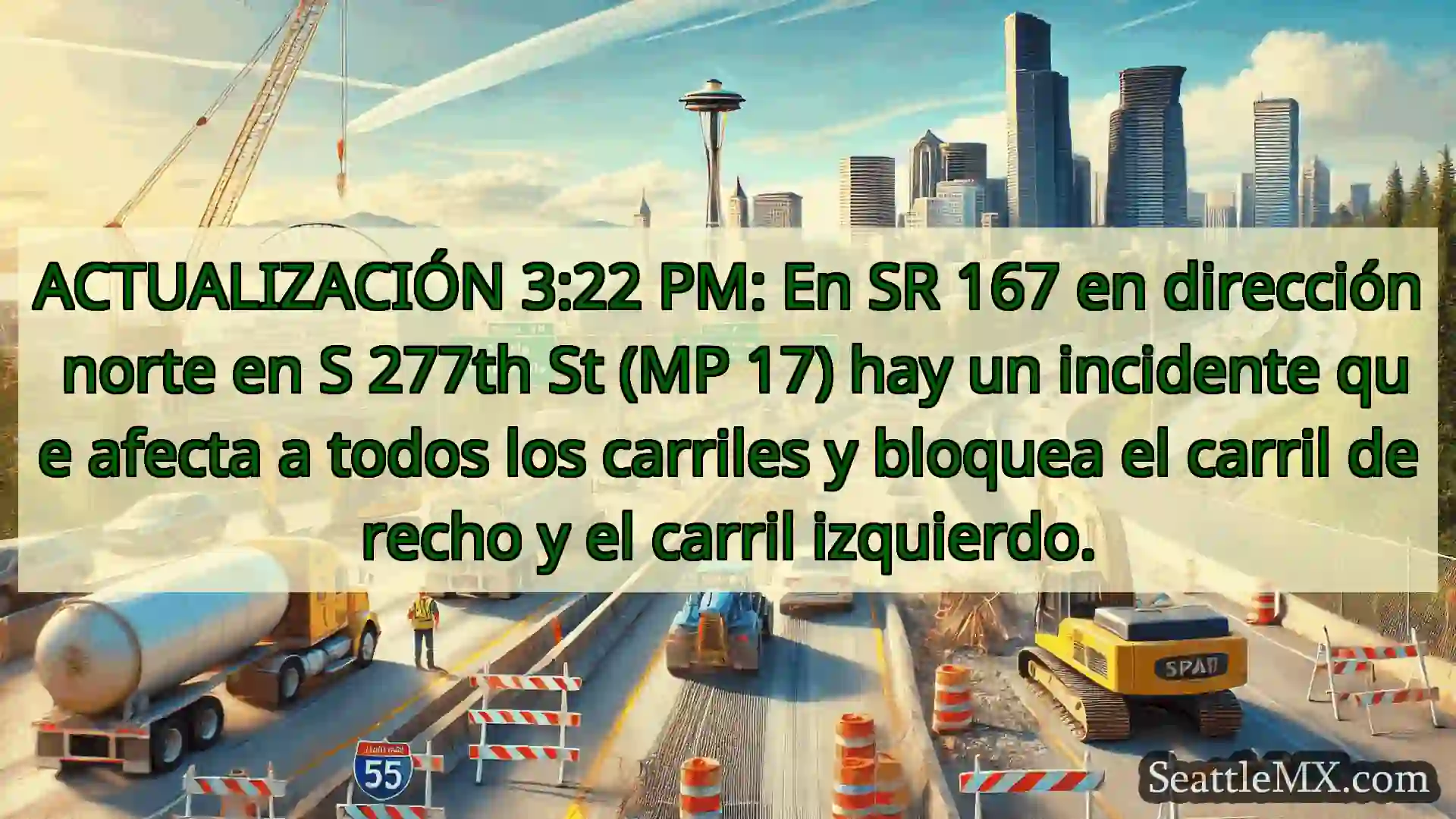 Noticias de transporte de Seattle ACTUALIZACIÓN 3:22 PM: En SR 167