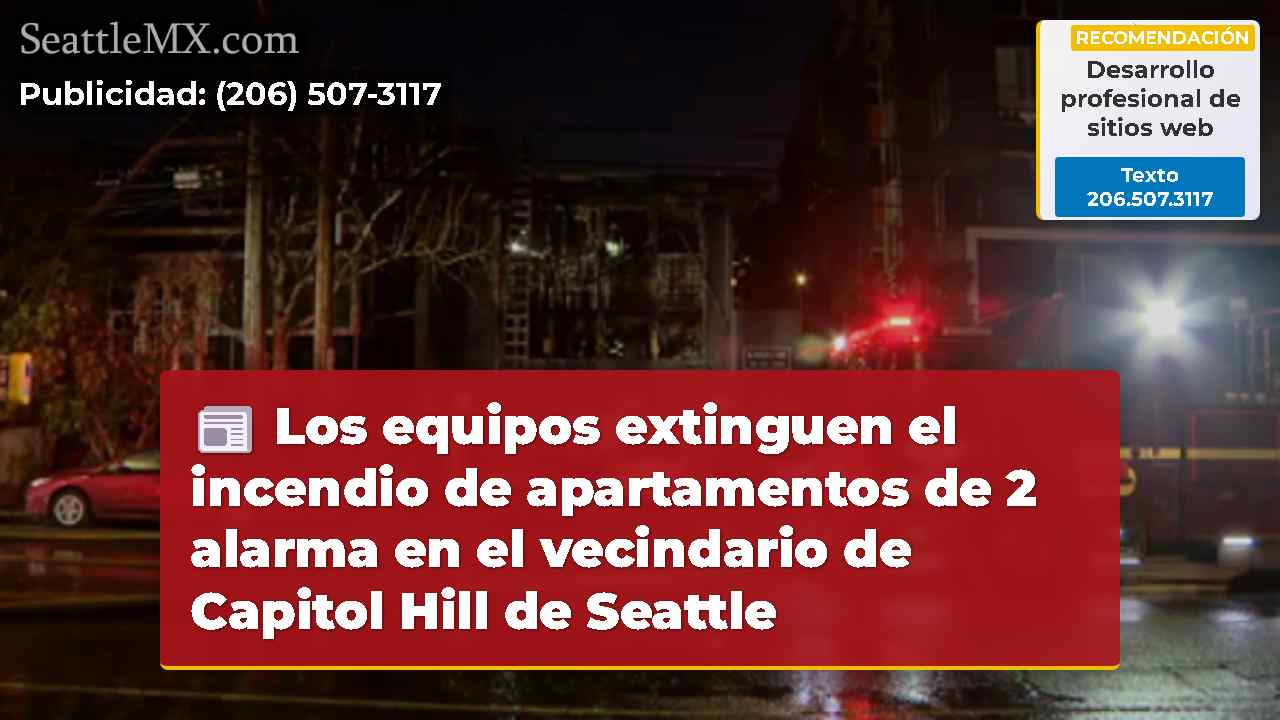 Los equipos extinguen el incendio de apartamentos