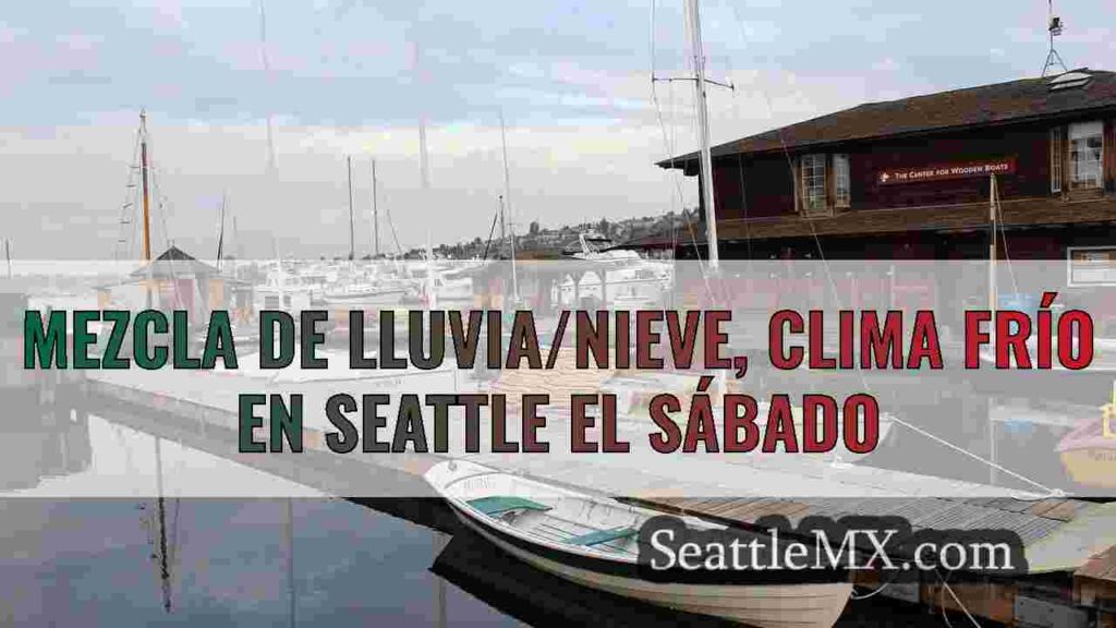Mezcla de lluvia/nieve, clima frío en