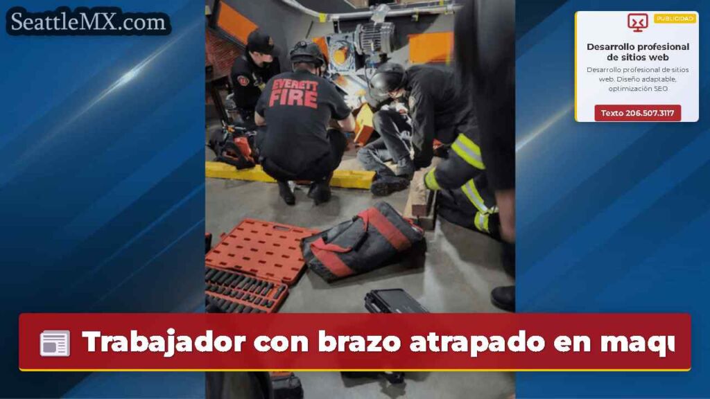 Trabajador con brazo atrapado en maquinaria